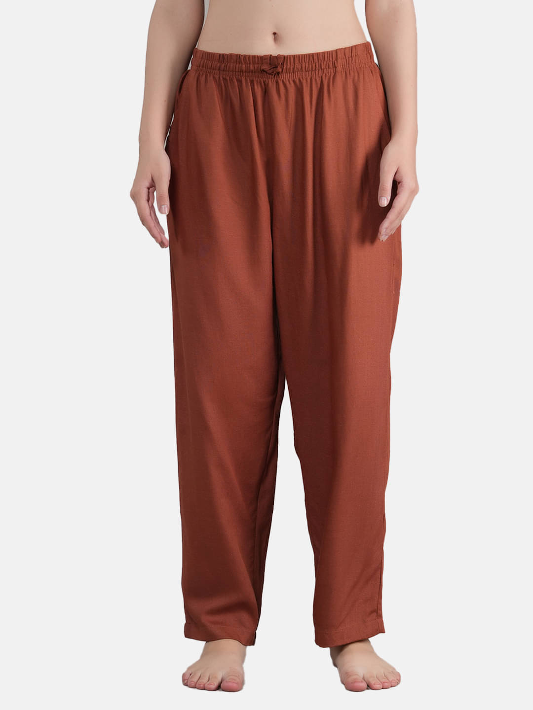     			STYLE SHOES Pack of 1 Linen Regular Women's Formal Pants ( Brown )