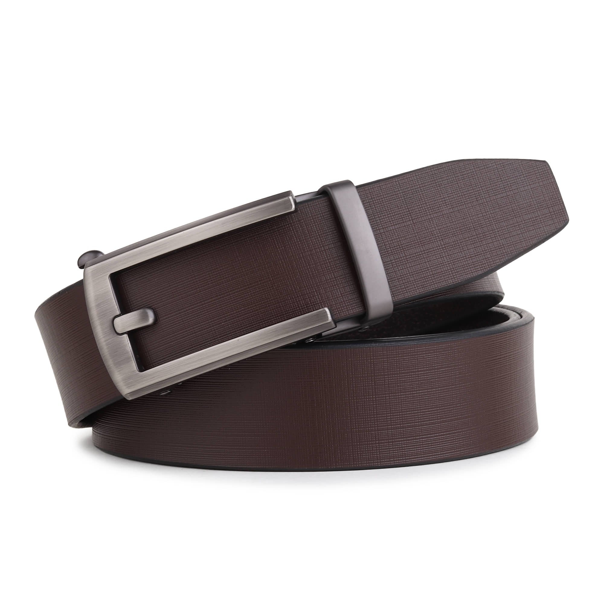 SUNSHOPPING - Brown 100% Leather Men's Formal Belt ( Pack of 1 )