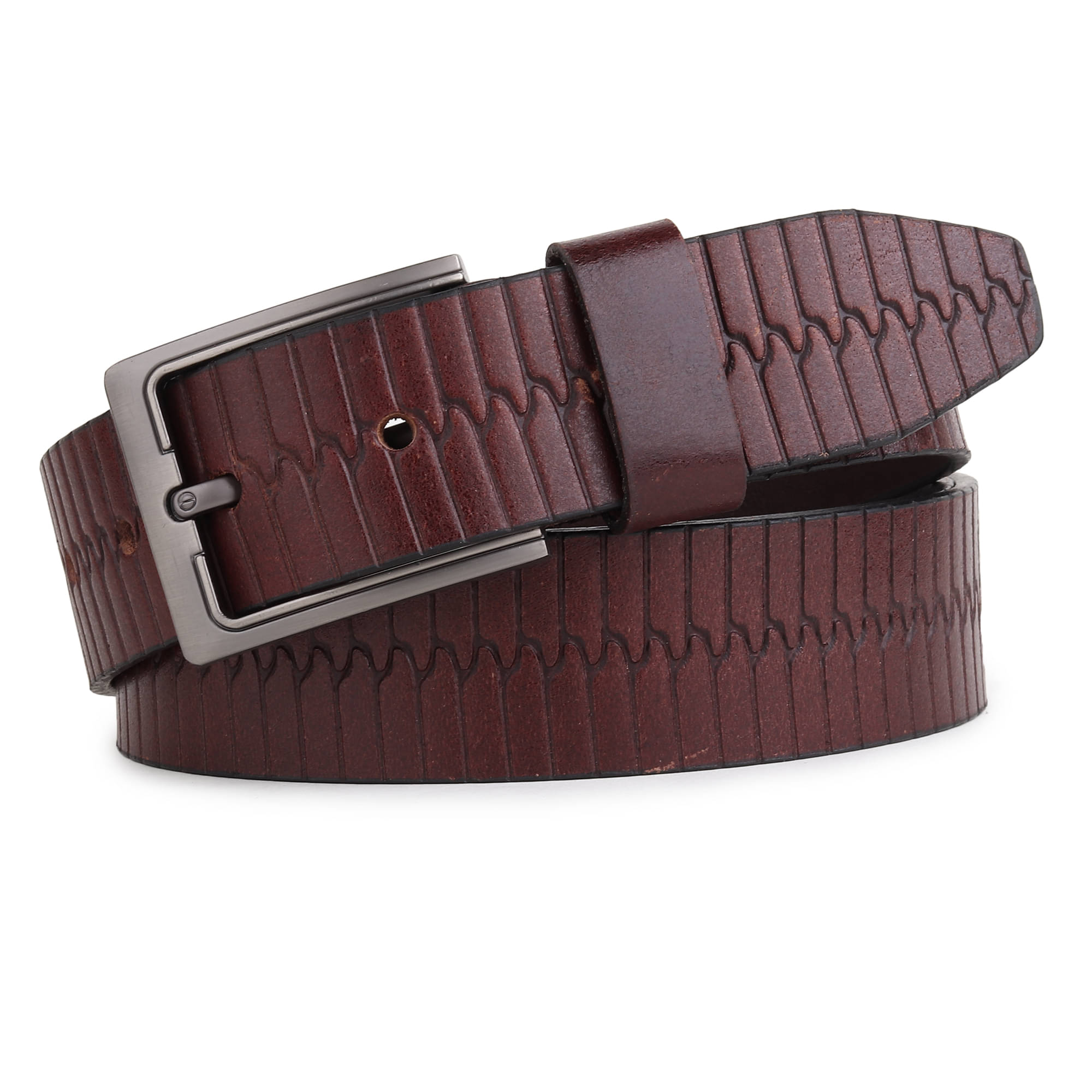     			SUNSHOPPING - Brown 100% Leather Men's Casual Belt ( Pack of 1 )