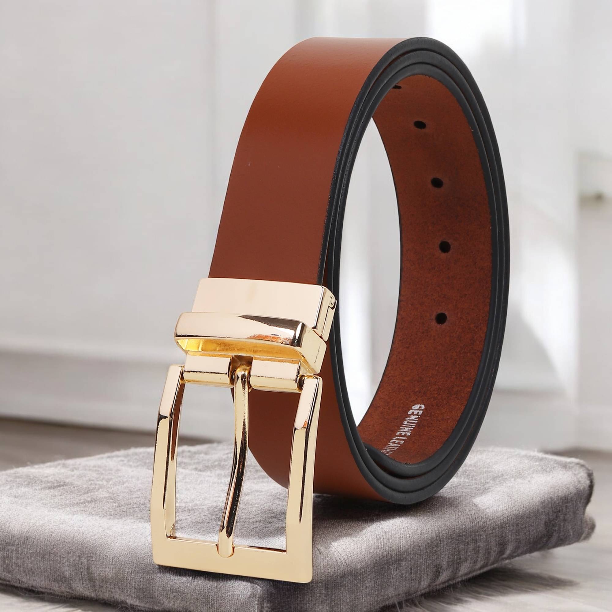 SUNSHOPPING - Tan 100% Leather Men's Formal Belt ( Pack of 1 )     			SUNSHOPPING - Tan 100% Leather Men's Formal Belt ( Pack of 1 )