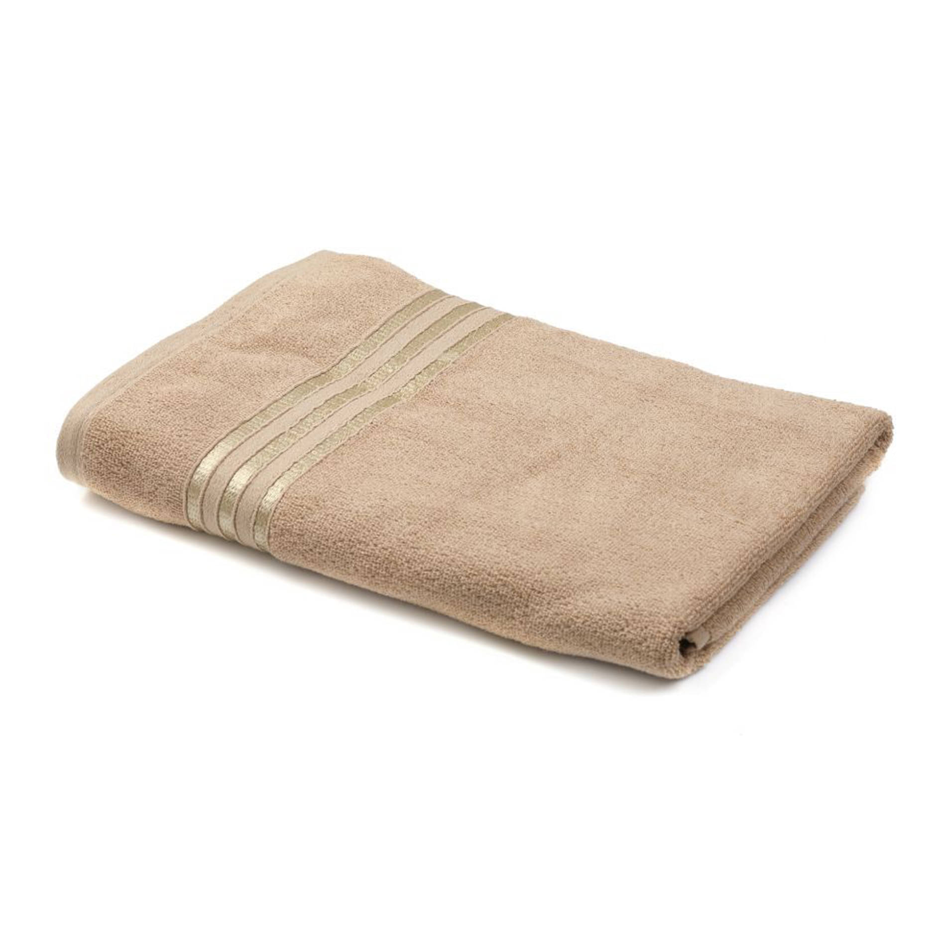     			Satisfyn Pack of 1 Cotton 400 -GSM Bath Towel ( Beige )