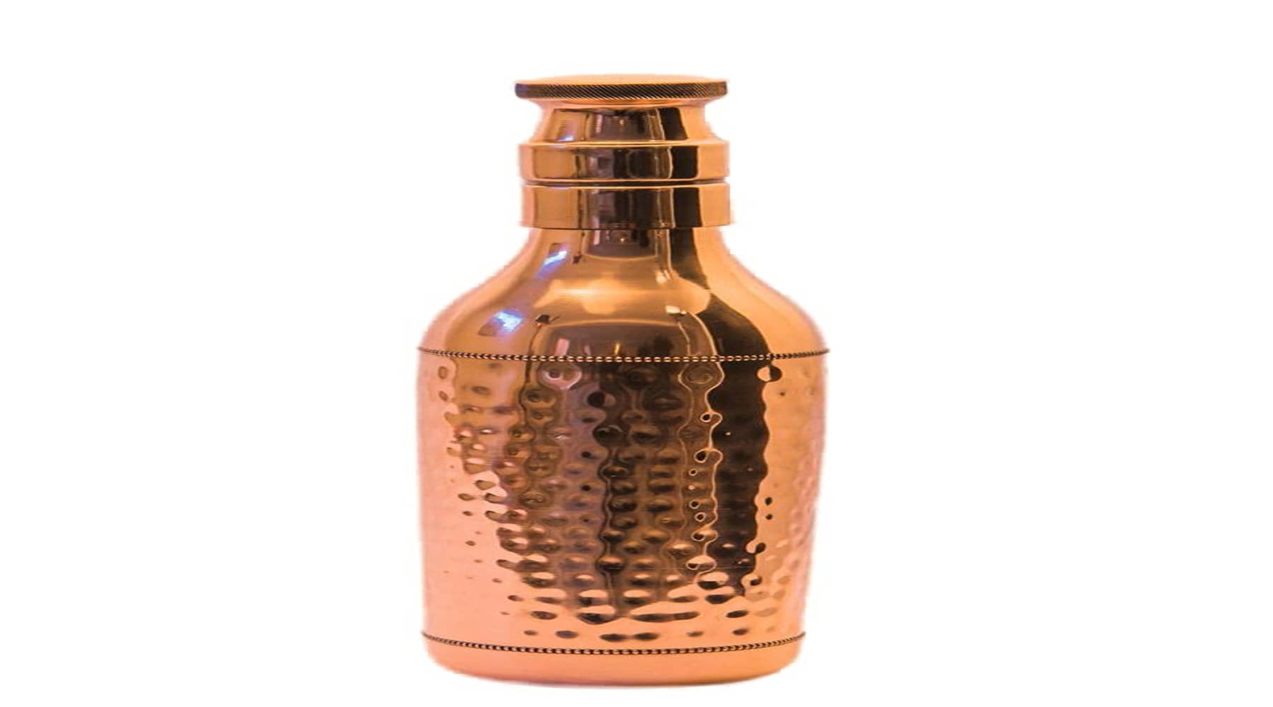 Shakuntla Vintage Copper Bottle Gold Copper Water Bottle 1000 mL ( Set of 1 )