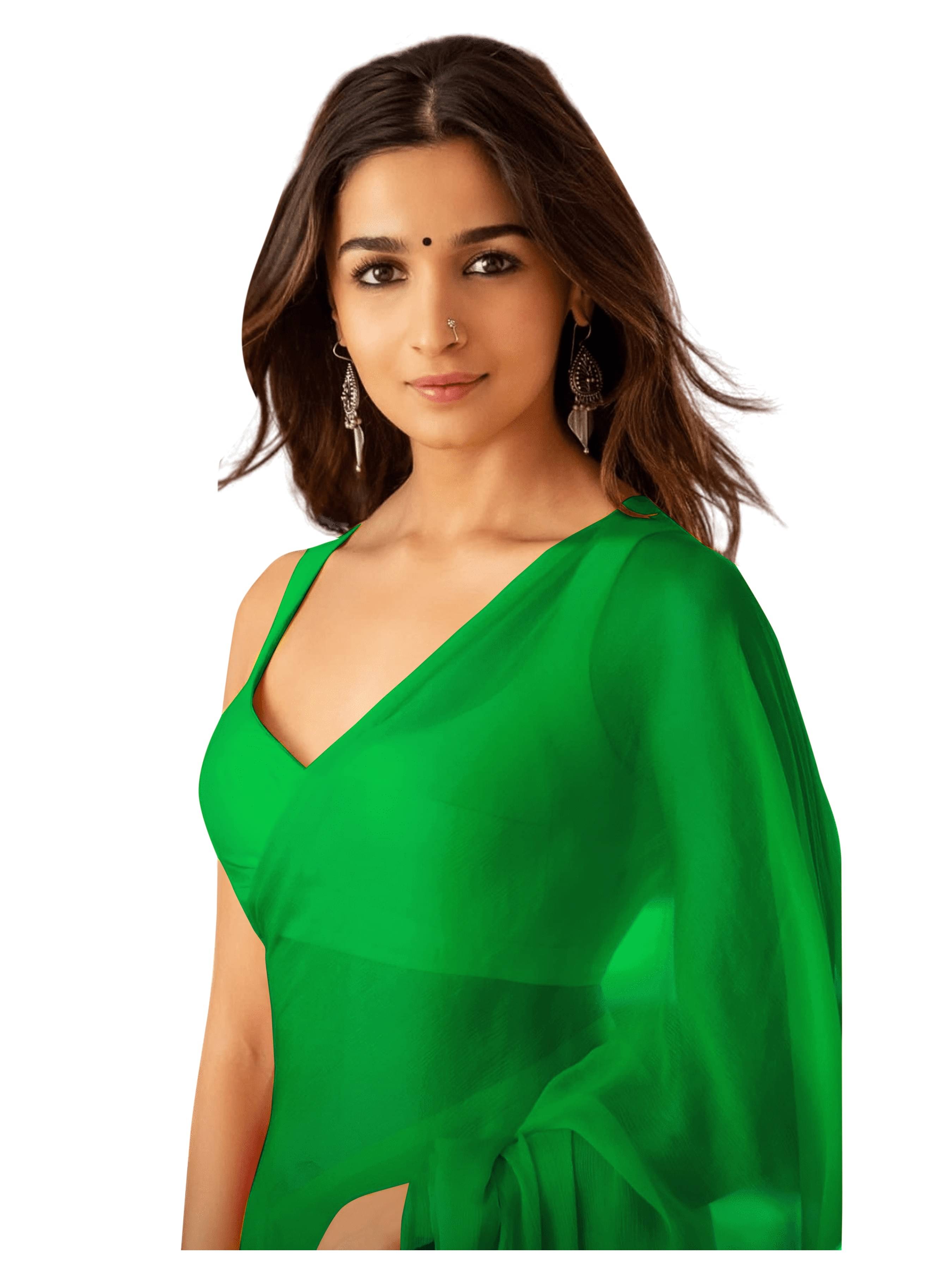 Sidhidata Georgette Solid Saree Without Blouse Piece ( Multicolor ) Sidhidata Georgette Solid Saree Without Blouse Piece ( Multicolor )