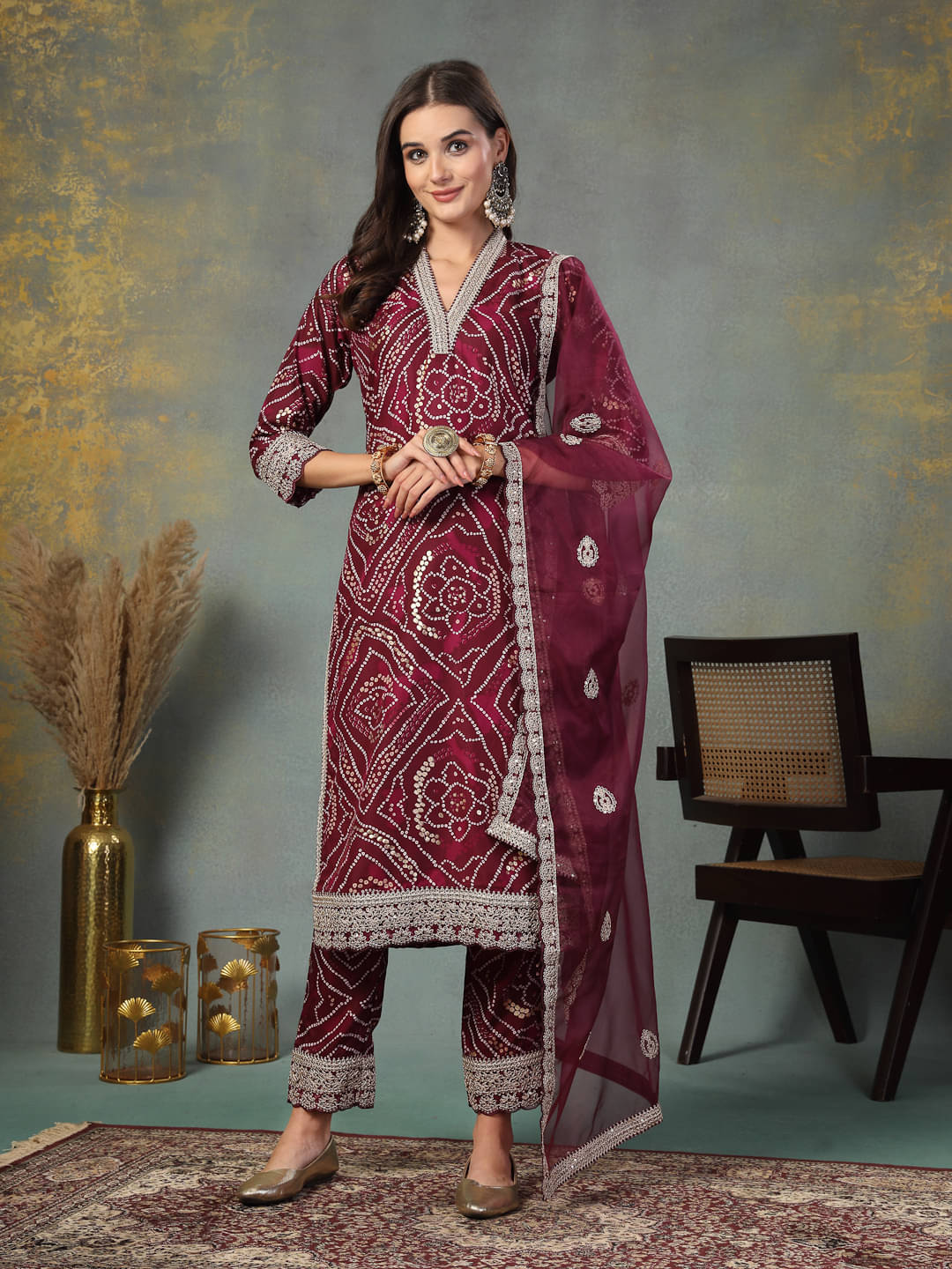 Stylum Silk Blend Printed Kurti With Pants Women's Stitched Salwar Suit - Violet ( Pack of 1 ) Stylum Silk Blend Printed Kurti With Pants Women's Stitched Salwar Suit - Violet ( Pack of 1 )