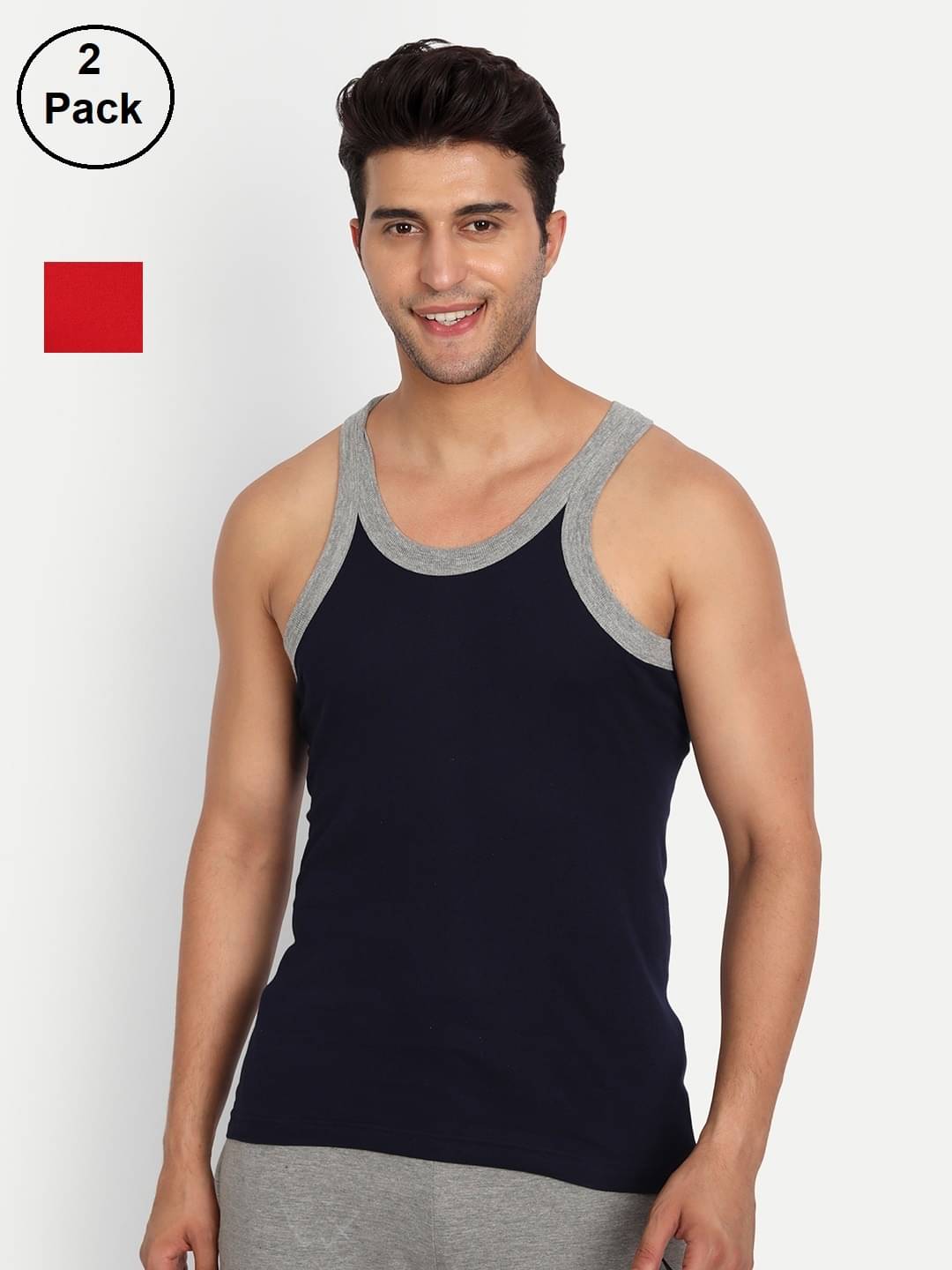 TT Pack of 2 Cotton Gym Vest For Men ( Red )     			TT Pack of 2 Cotton Gym Vest For Men ( Red )