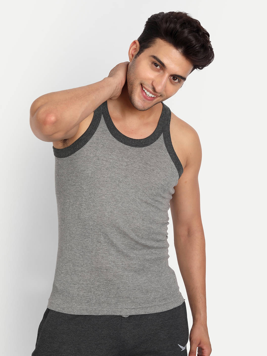TT Pack of 2 Cotton Gym Vest For Men ( Grey )     			TT Pack of 2 Cotton Gym Vest For Men ( Grey )