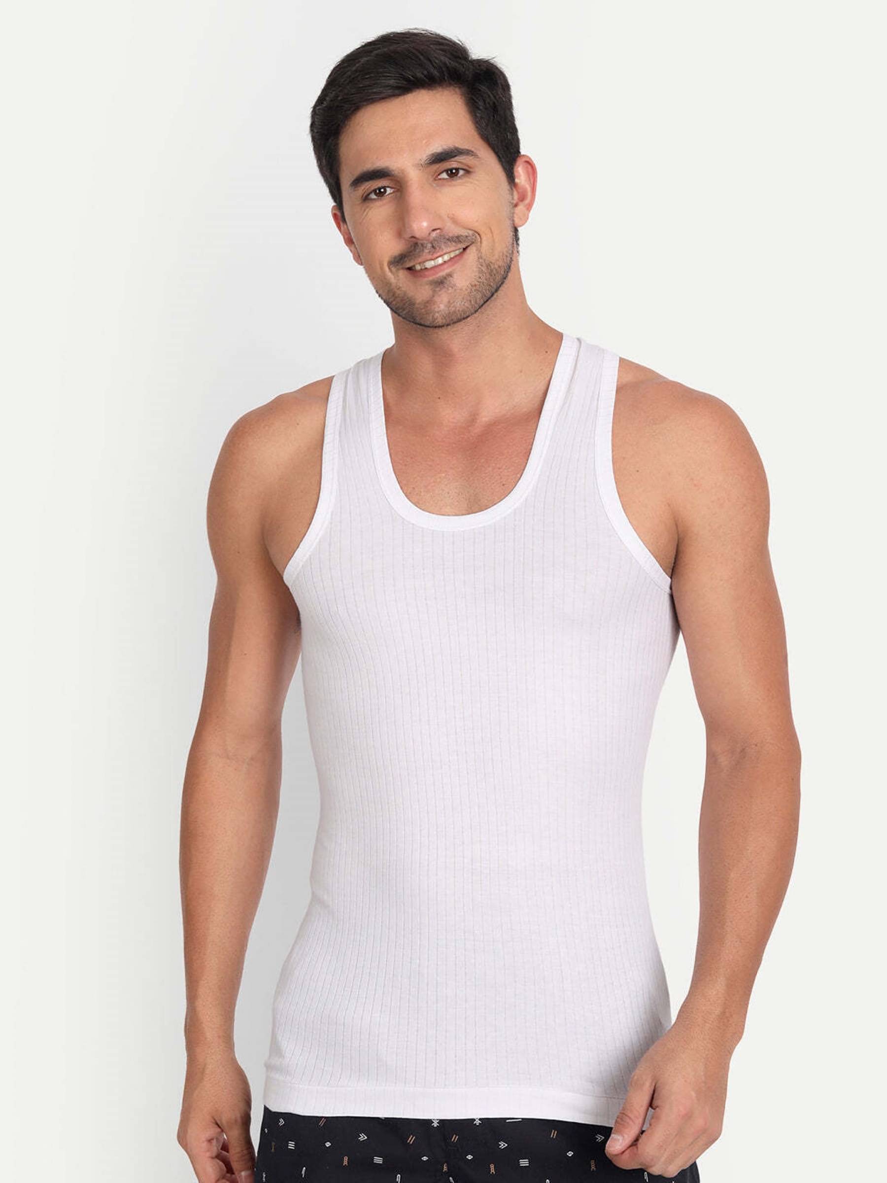 TT Pack of 2 Cotton Basic Vest For Men ( White ) TT Pack of 2 Cotton Basic Vest For Men ( White )