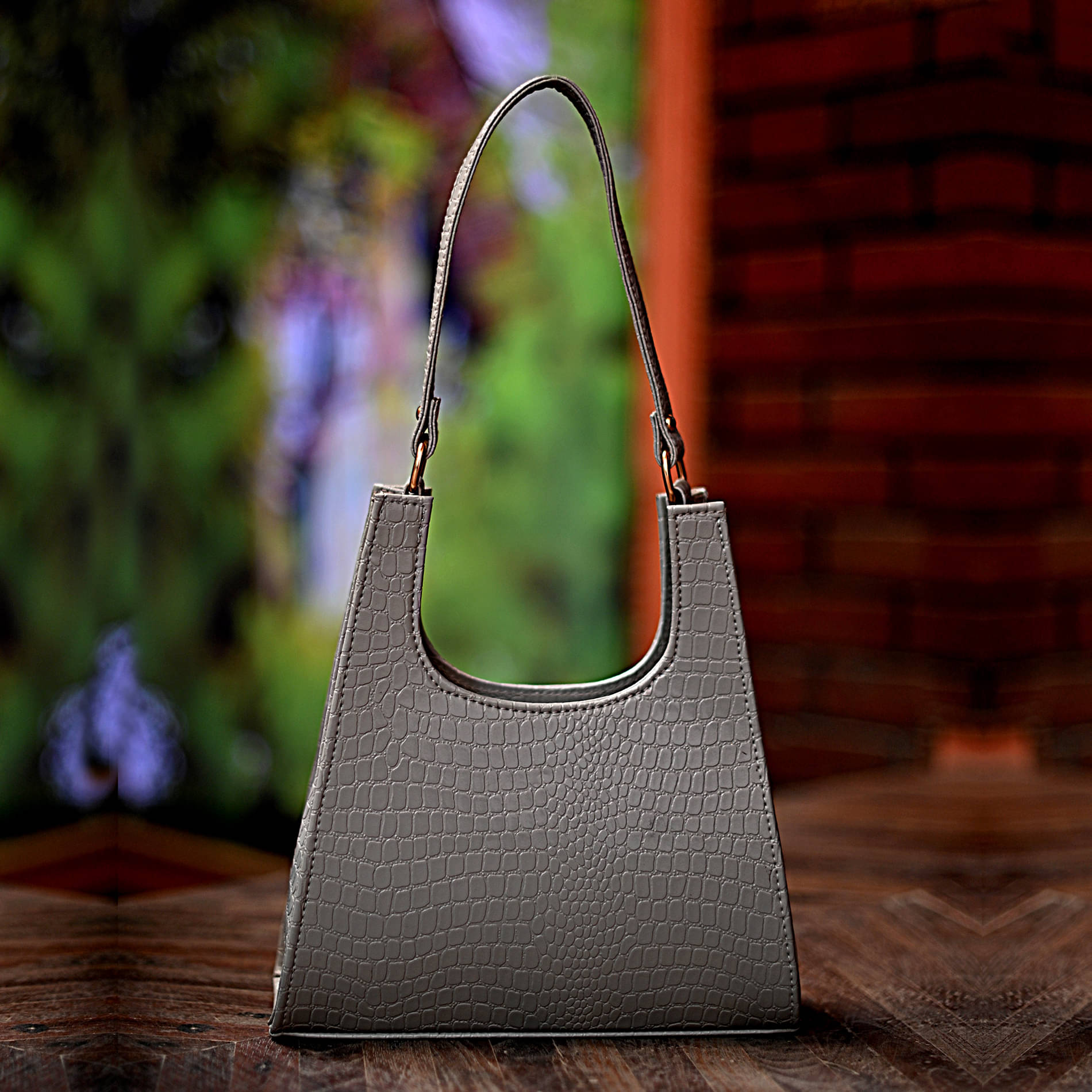     			Tyesco Shoulder Bag PU Set of 1 ( Grey )