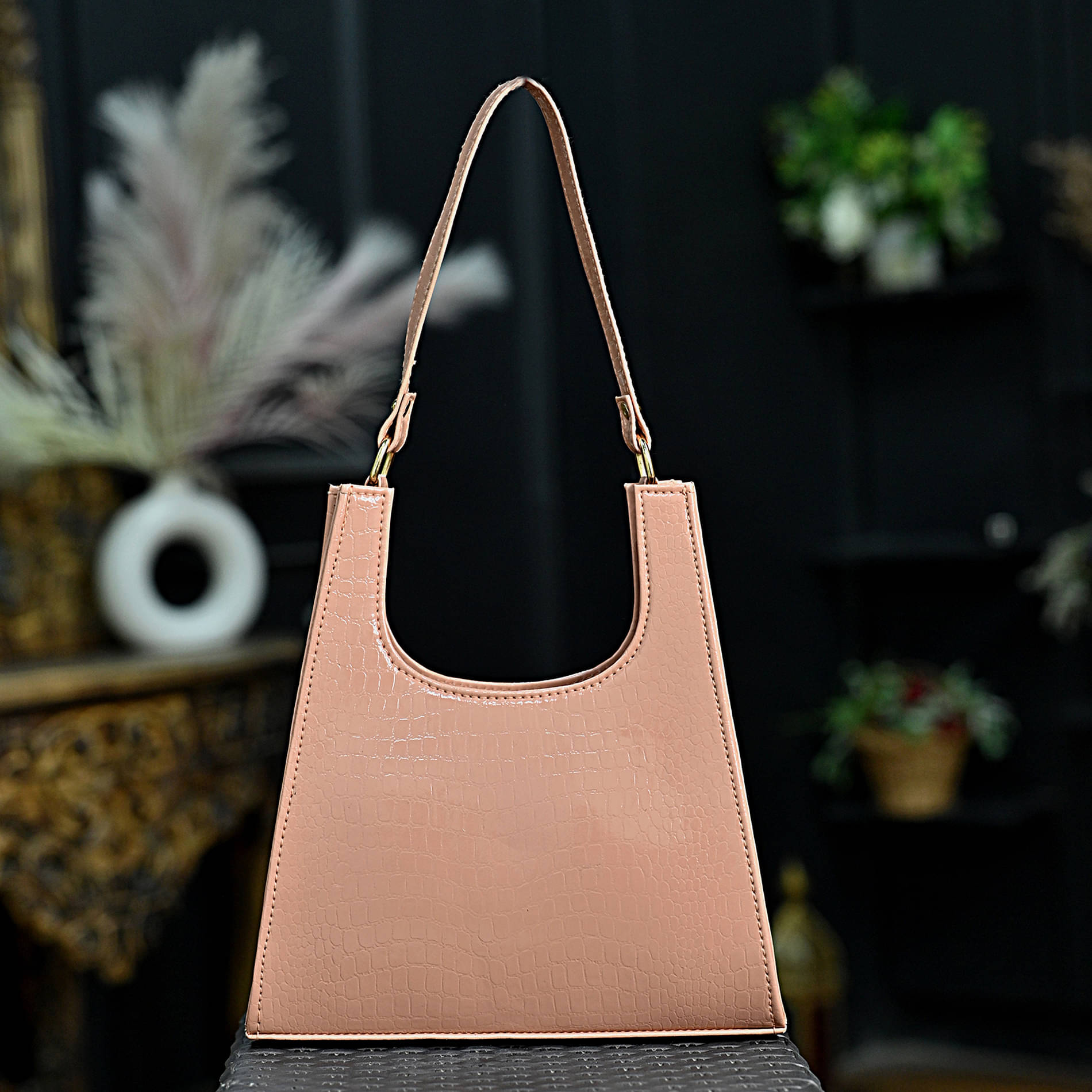     			Tyesco Shoulder Bag PU Set of 1 ( Pink )