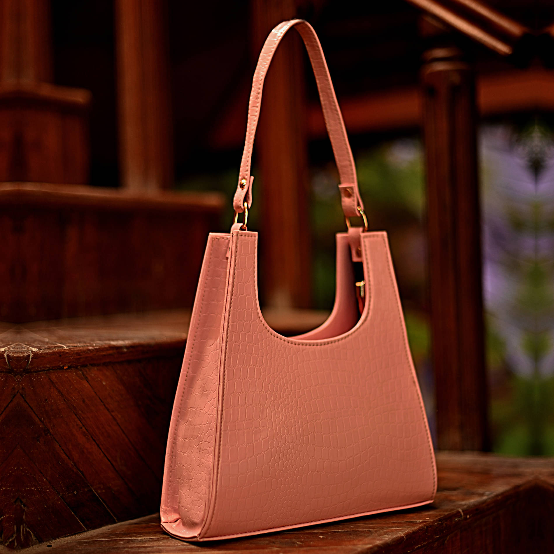     			Tyesco Shoulder Bag PU Set of 1 ( Tan )