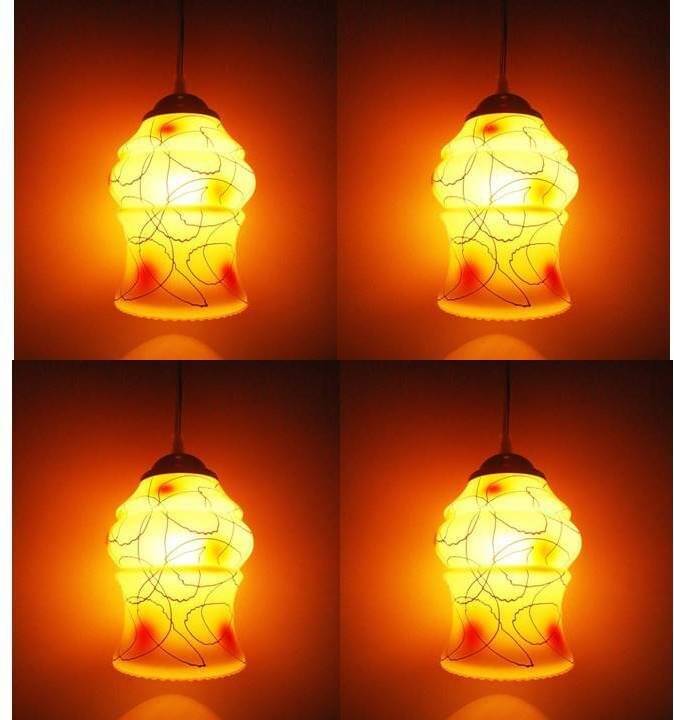     			VAGalleryKing Glass Hanging Light Brown - Pack of 4