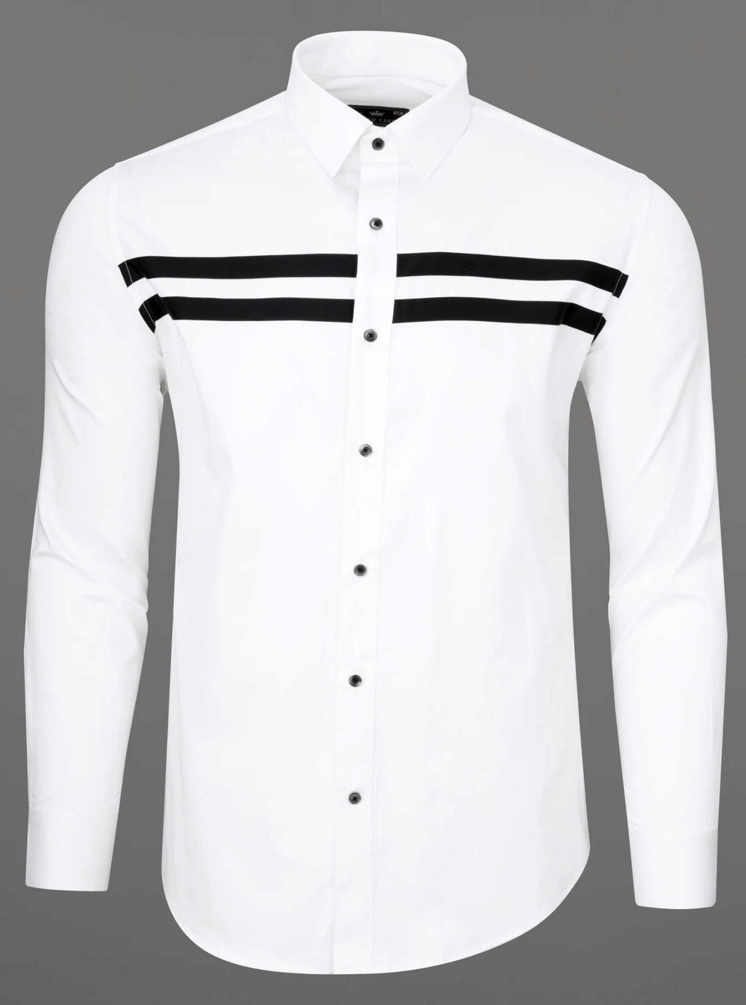 VERTUSY Cotton Blend Regular Fit Striped Full Sleeves Men's Casual Shirt - White ( Pack of 1 ) VERTUSY Cotton Blend Regular Fit Striped Full Sleeves Men's Casual Shirt - White ( Pack of 1 )