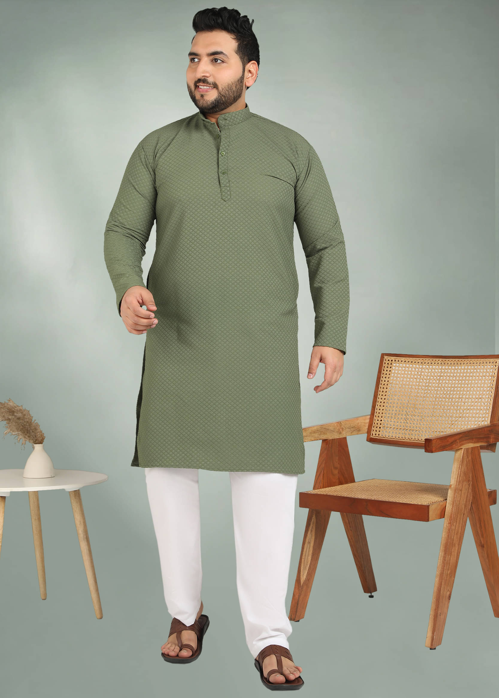 adwynpeter Green Cotton Men's Regular Kurta ( Pack of 1 ) adwynpeter Green Cotton Men's Regular Kurta ( Pack of 1 )