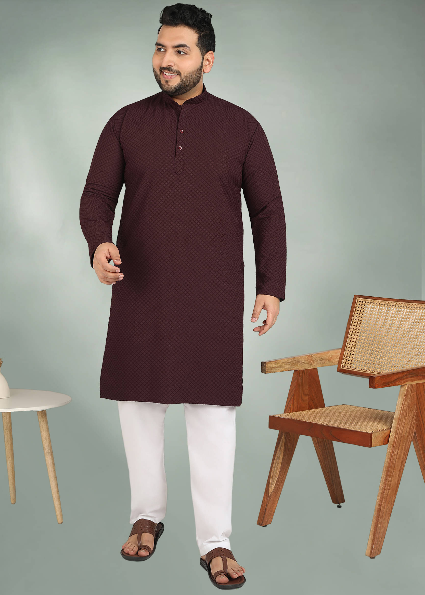 adwynpeter Maroon Cotton Men's Regular Kurta ( Pack of 1 ) adwynpeter Maroon Cotton Men's Regular Kurta ( Pack of 1 )