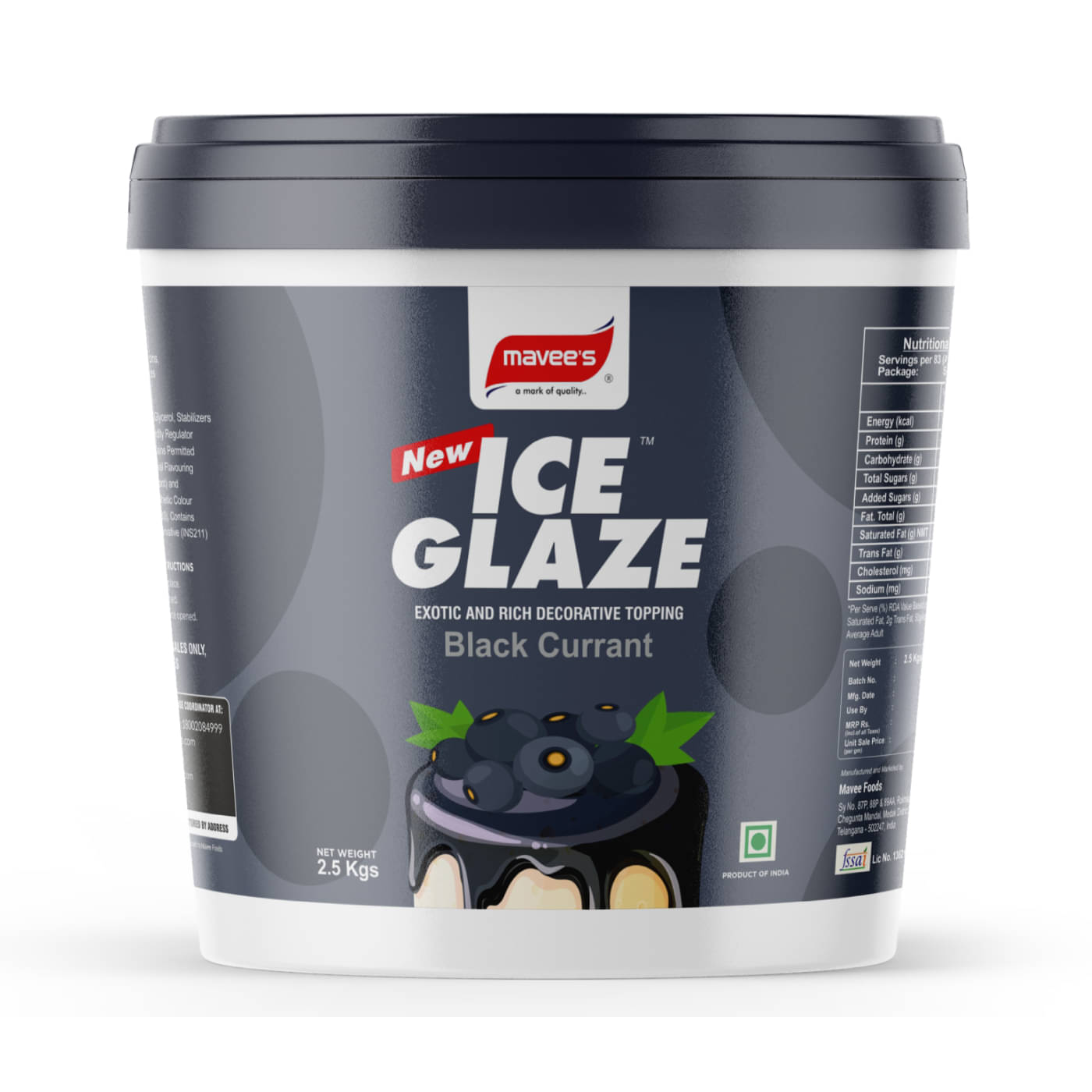 mavee's Ice Glaze - Black Currant, Premium Gels and Glazing Solutions 2.5 kg mavee's Ice Glaze - Black Currant, Premium Gels and Glazing Solutions 2.5 kg