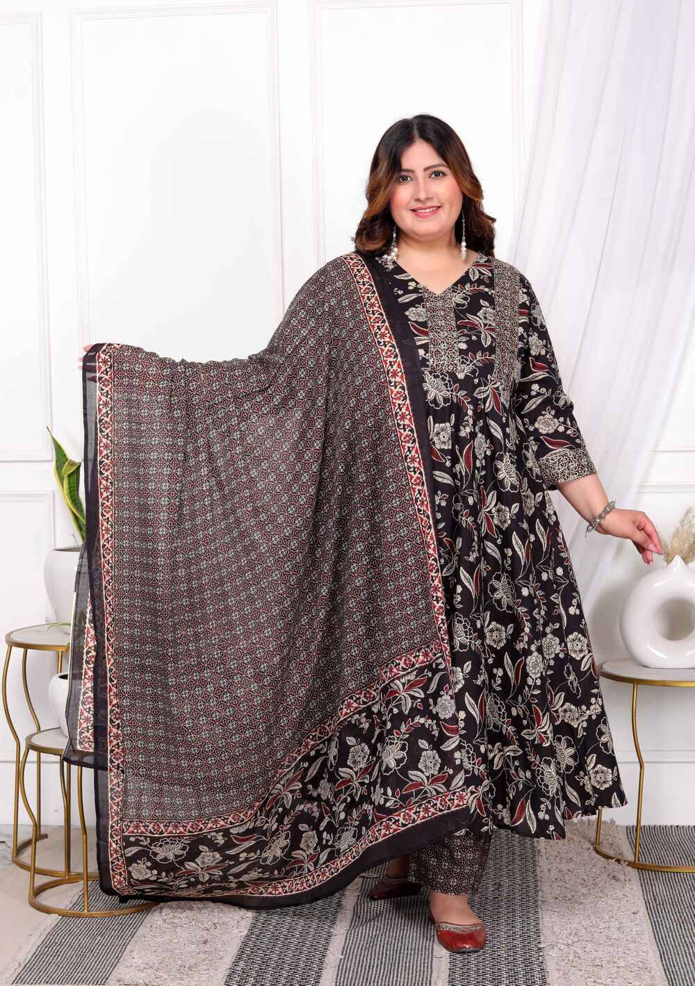 miravan Cotton Printed Kurti With Pants Women's Stitched Salwar Suit - Multicolor ( Pack of 1 )     			miravan Cotton Printed Kurti With Pants Women's Stitched Salwar Suit - Multicolor ( Pack of 1 )