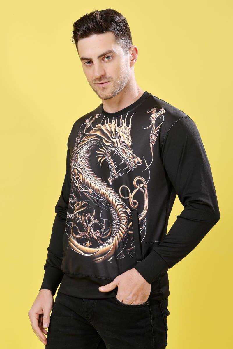 yellow tree Polyester Round Neck Men's Sweatshirt - Black ( Pack of 1 )     			yellow tree Polyester Round Neck Men's Sweatshirt - Black ( Pack of 1 )