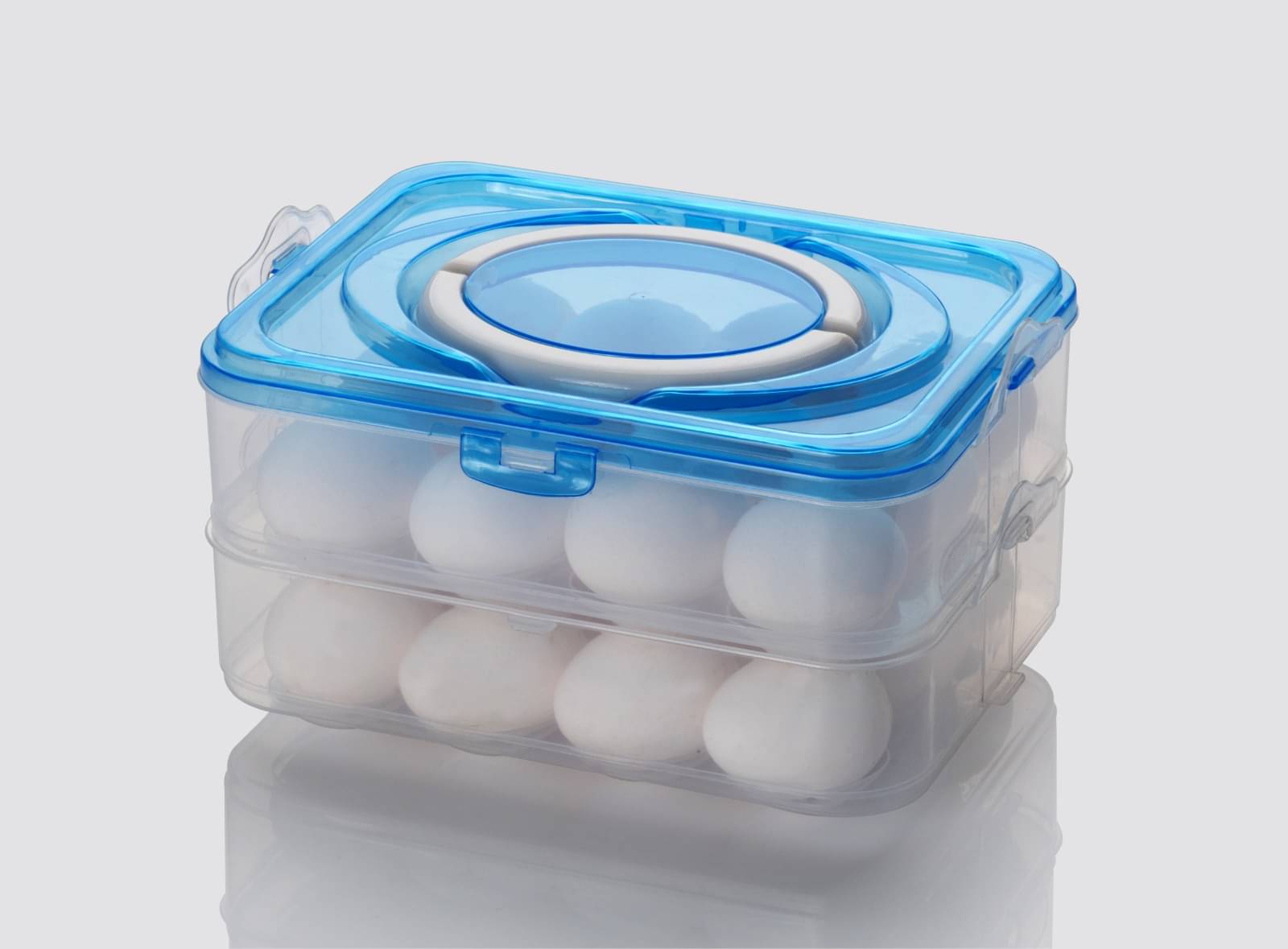 24 Separator Refrigerator Egg Storage Container/Egg Box/ Egg storage basket with Carry Holder 24 Separator Refrigerator Egg Storage Container/Egg Box/ Egg storage basket with Carry Holder