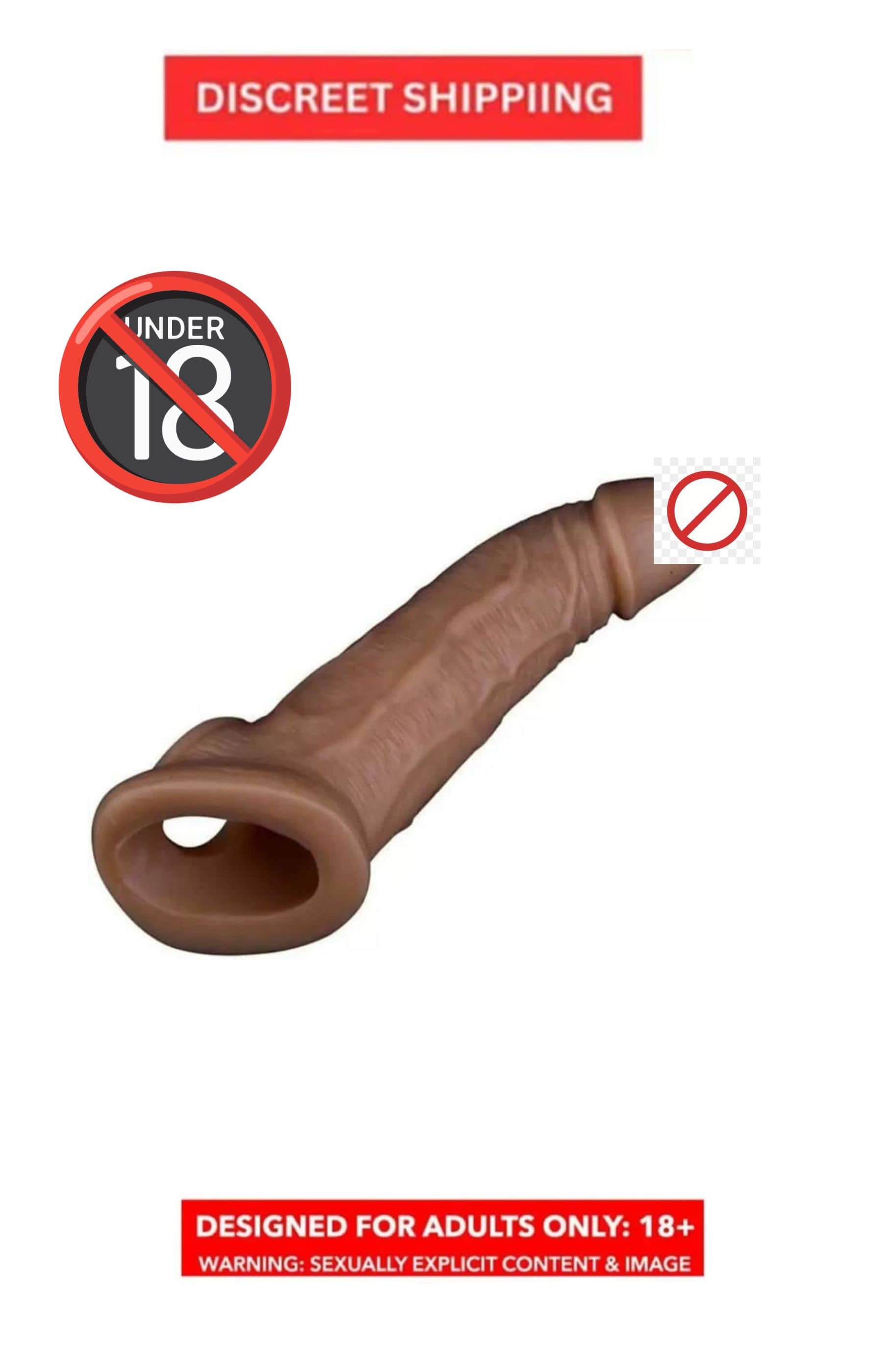 8 Inch INDIAN CHOCOLATE JUMBO REUSABLE CONDOM WASHABLE DRAGON CONDOM
