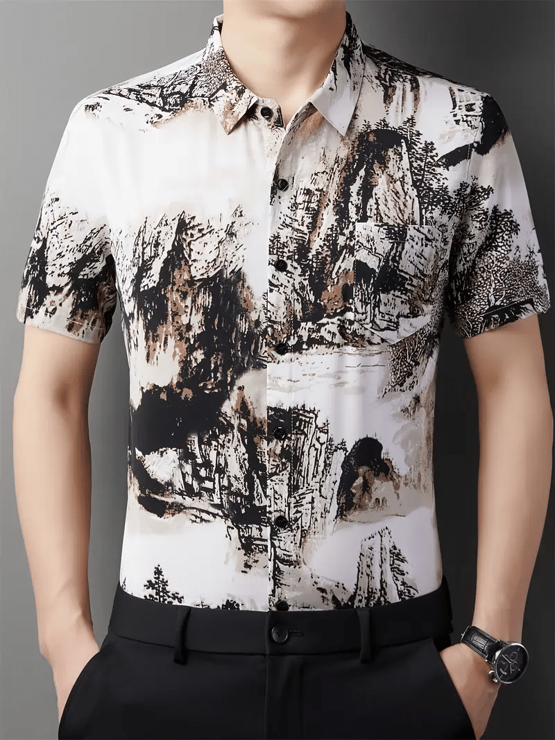     			AAPSKA Poly Cotton Regular Fit Printed Half Sleeves Men's Casual Shirt - White ( Pack of 1 )