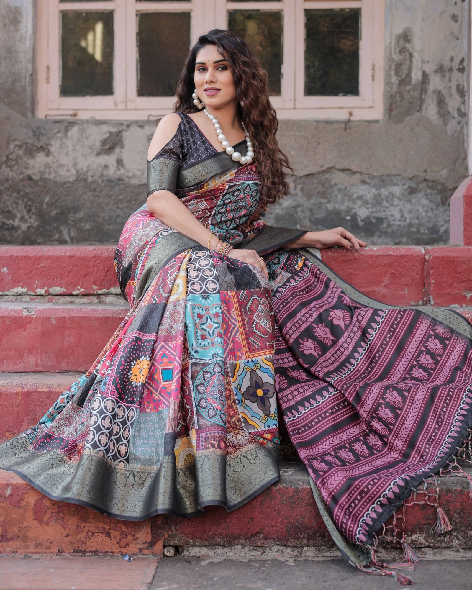 Almaari Fashion Cotton Silk Printed Saree With Unstitched Blouse Piece ( Multicolor ) Almaari Fashion Cotton Silk Printed Saree With Unstitched Blouse Piece ( Multicolor )