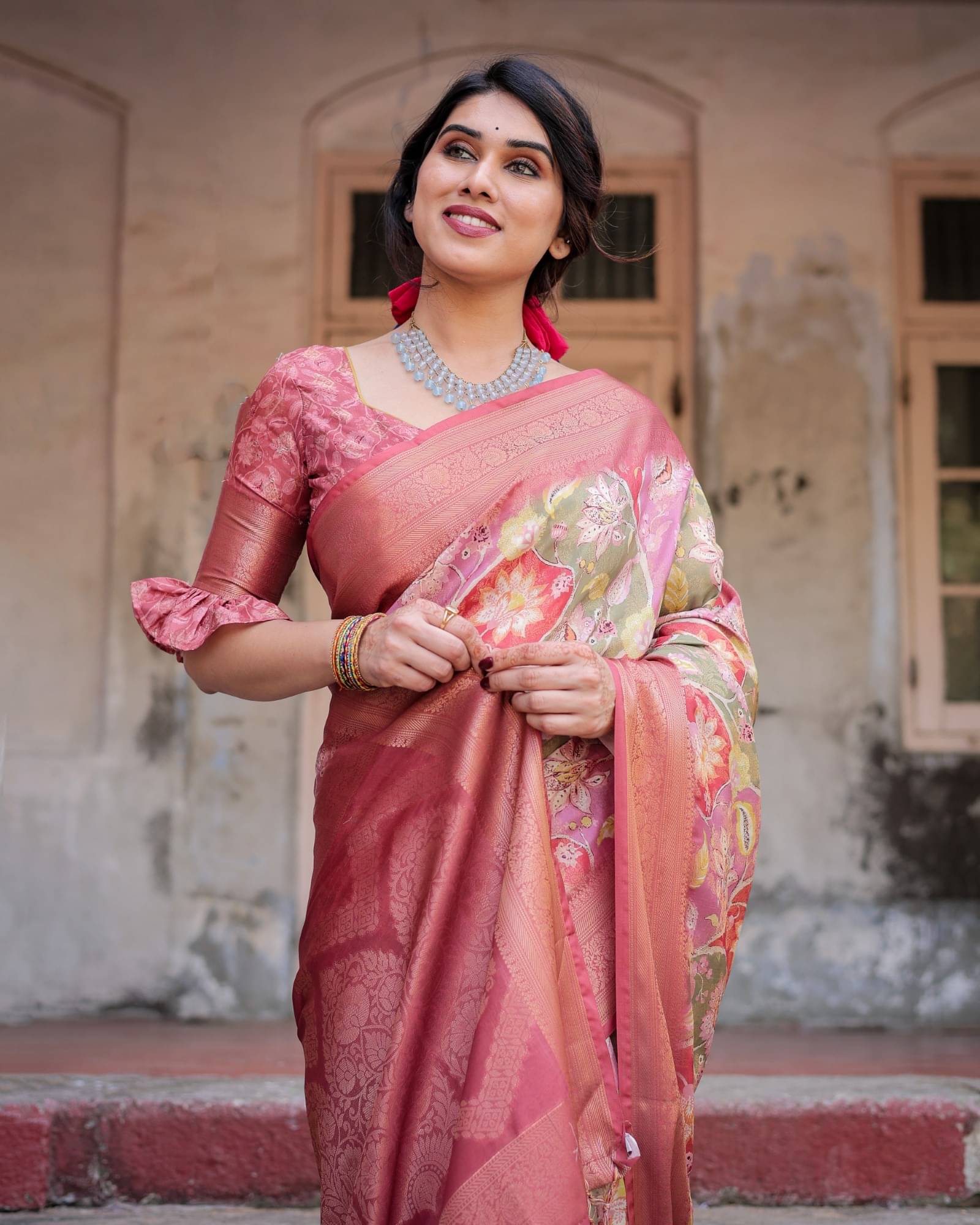 Almaari Fashion Cotton Silk Printed Saree With Unstitched Blouse Piece ( Multicolor ) Almaari Fashion Cotton Silk Printed Saree With Unstitched Blouse Piece ( Multicolor )