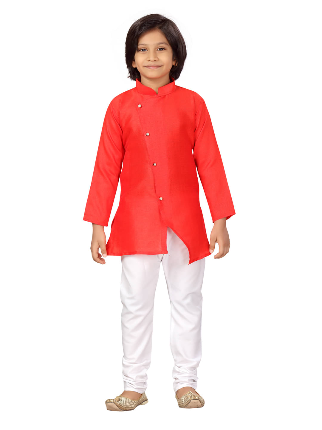     			Aarika Boys Silk Red Kurta Pyjama Set ( Pack of 1 )