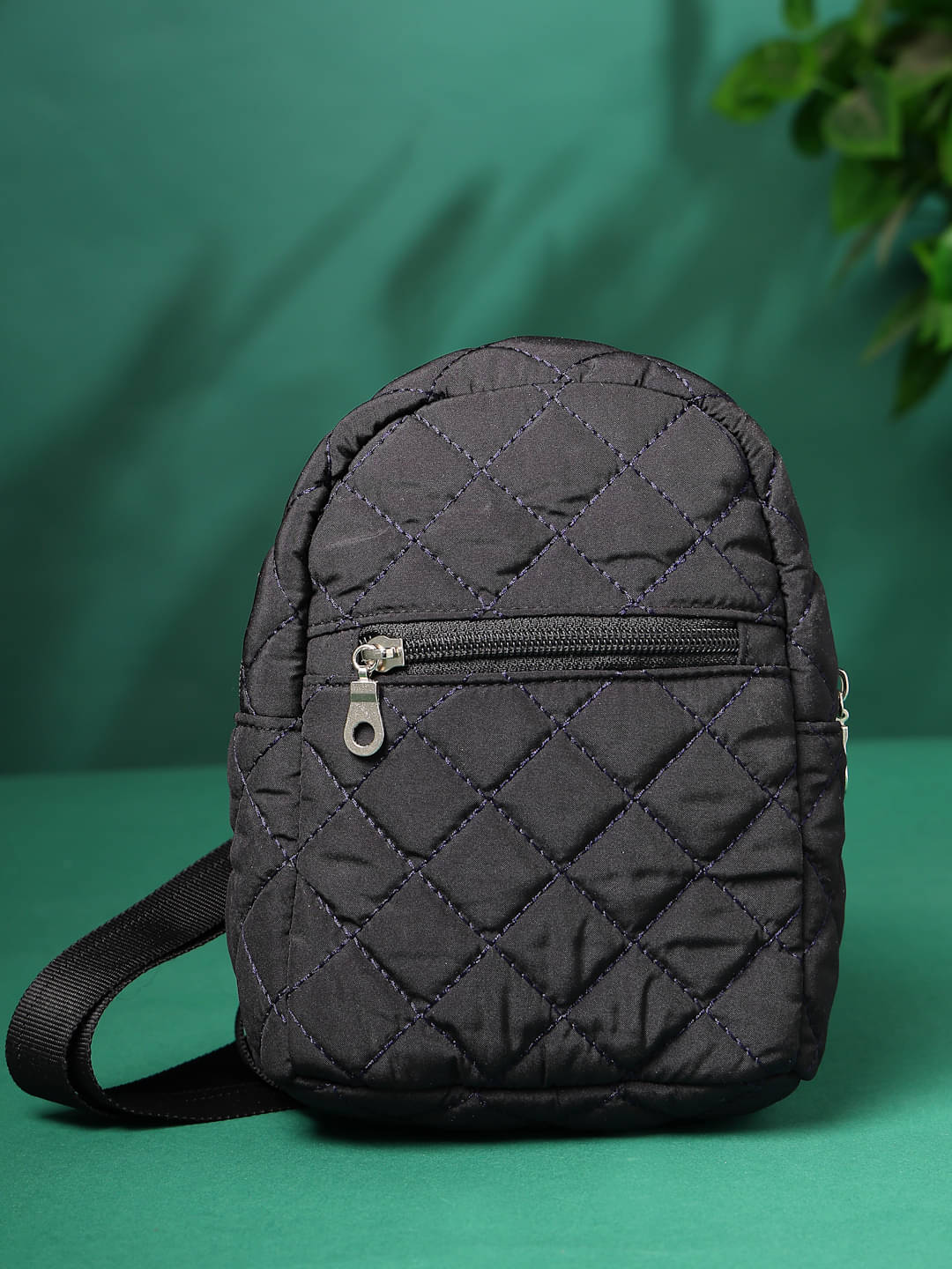     			Anekaant Sling Bag Polyster Set of 1 ( Black )