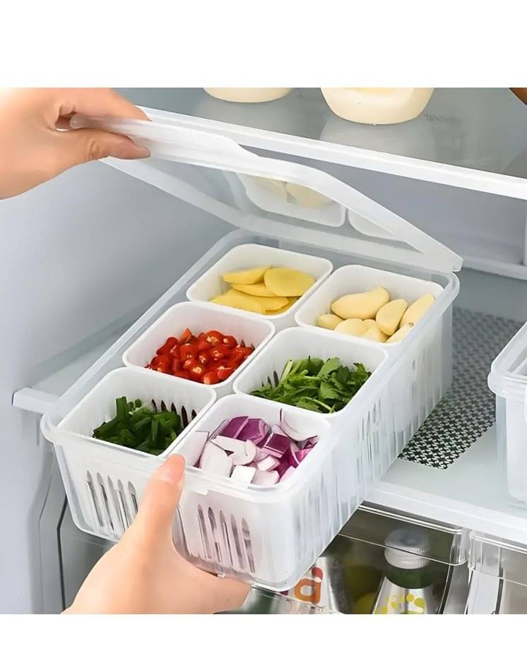 BRANZY Fridge Containers Plastic White Multi-Purpose Container ( Set of 1 ) BRANZY Fridge Containers Plastic White Multi-Purpose Container ( Set of 1 )