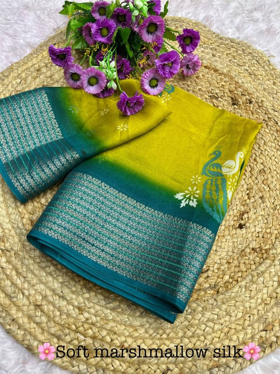 Bhuwal Fashion Crepe Printed Saree With Unstitched Blouse Piece ( Fluorescent Green ) Bhuwal Fashion Crepe Printed Saree With Unstitched Blouse Piece ( Fluorescent Green )