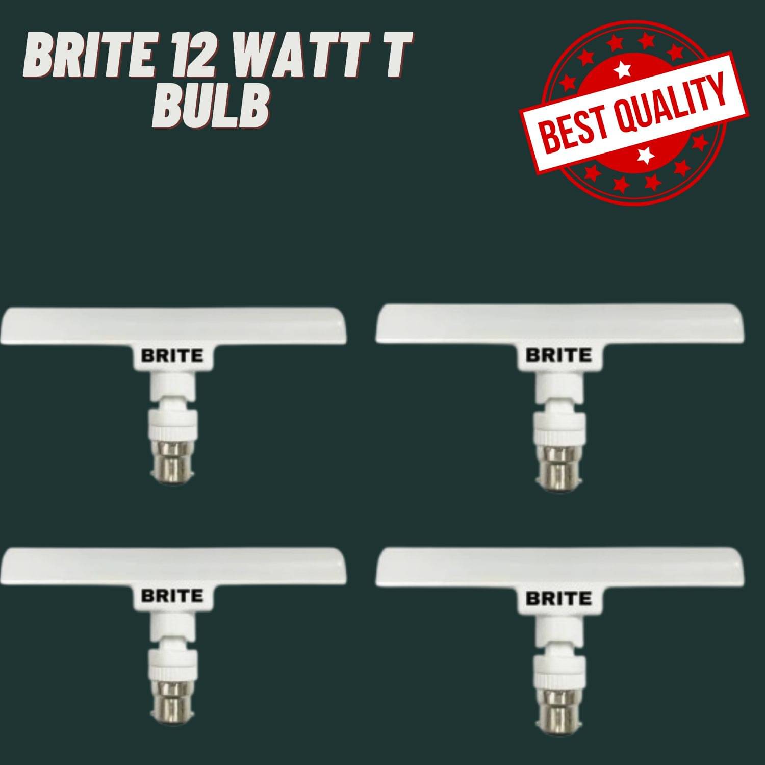 Brite 12W Cool Day Light T-Bulb ( Pack of 4 ) Brite 12W Cool Day Light T-Bulb ( Pack of 4 )