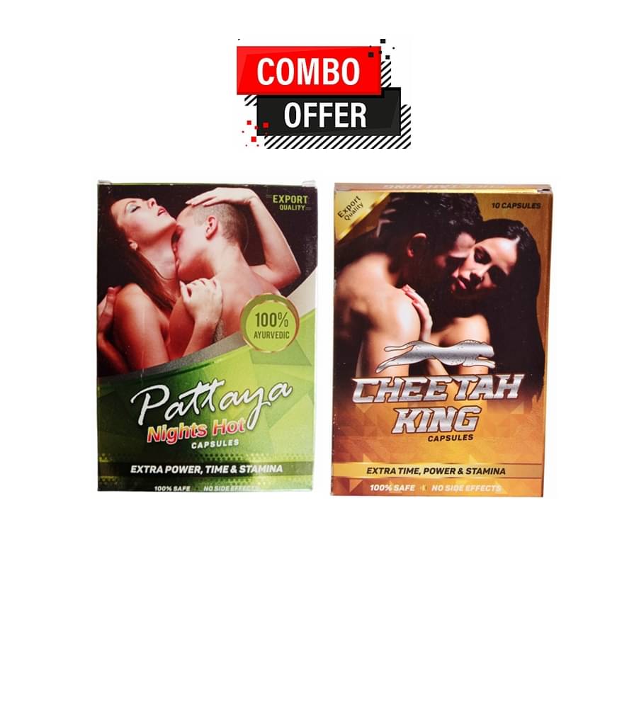 Dr. Chopra Cheetah King Capsule 10no.s & Pattaya Night Hot Extra Power,& Time Capsules 10 no.s For Men Only Pack of 2 Dr. Chopra Cheetah King Capsule 10no.s & Pattaya Night Hot Extra Power,& Time Capsules 10 no.s For Men Only Pack of 2