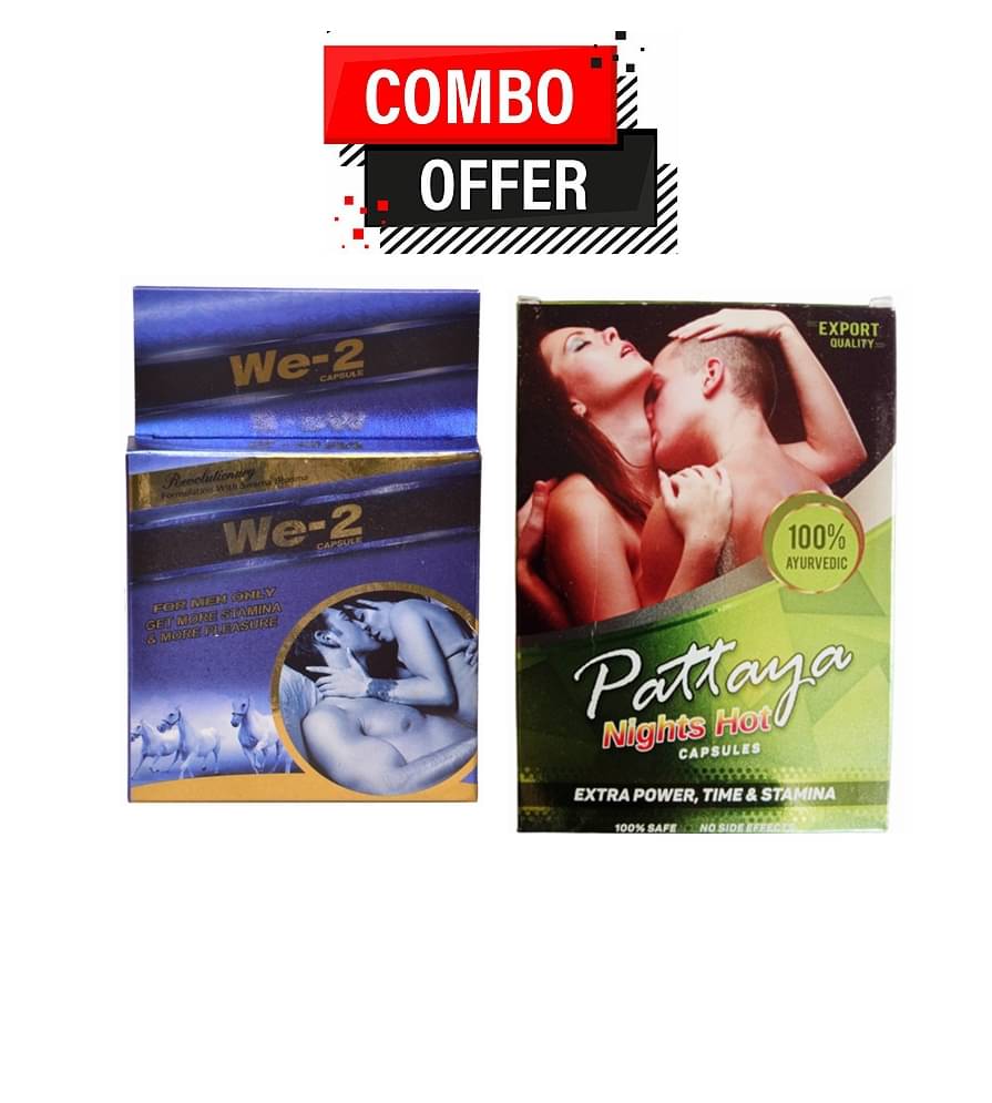 Dr. Chopra We-2 Capsule 10no.s & Pattaya Night Hot Extra Power,& Time Capsules 10 no.s For Men Only Pack of 2 Dr. Chopra We-2 Capsule 10no.s & Pattaya Night Hot Extra Power,& Time Capsules 10 no.s For Men Only Pack of 2