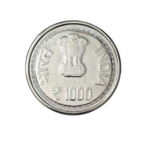 Extemely Rare 1000 Rupee Shri Ram Ji Ayodha UNC Silver Plated Coin Extemely Rare 1000 Rupee Shri Ram Ji Ayodha UNC Silver Plated Coin