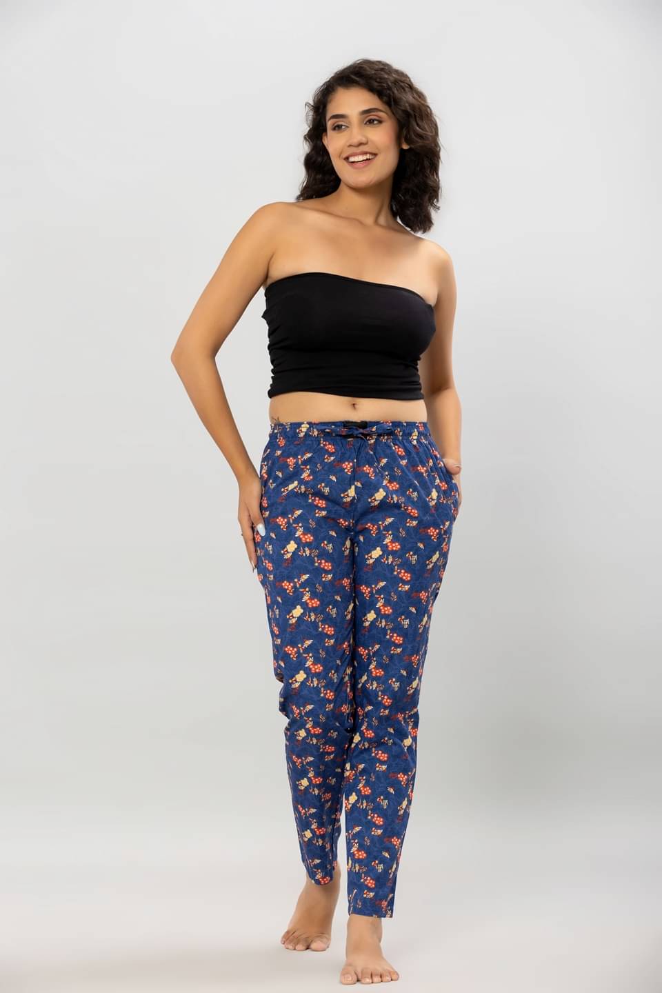     			Flamboyant Pack of 1 Cotton Regular Women's Casual Pants ( Blue )