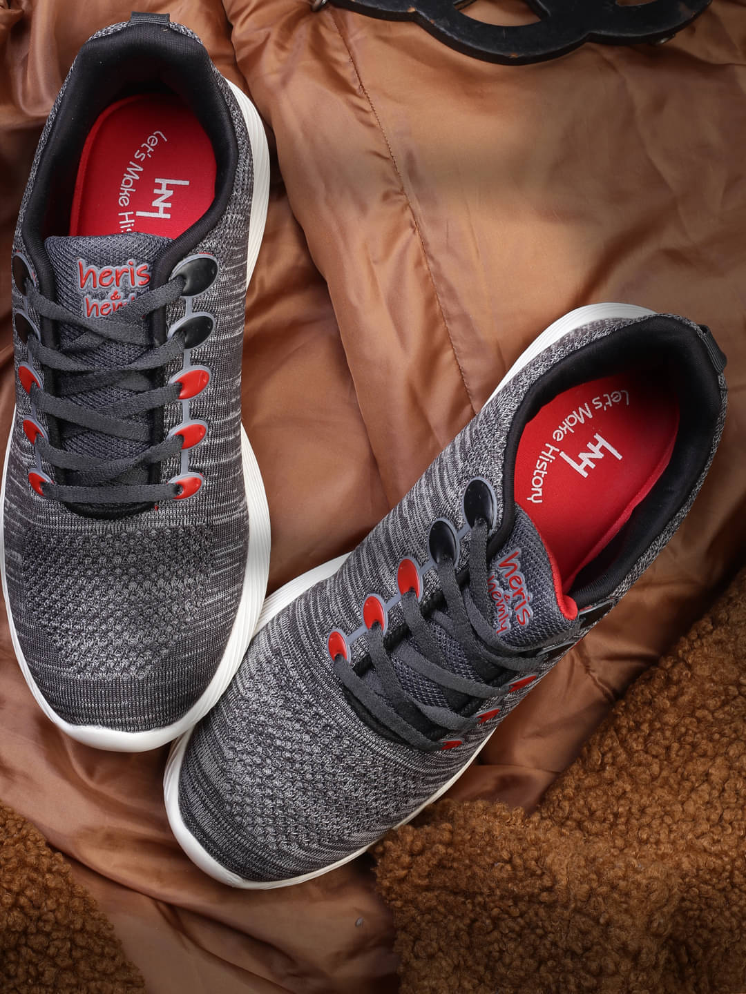     			Heris & Hemly HNH-7007_D.Grey Gray Men's Sports Running Shoes
