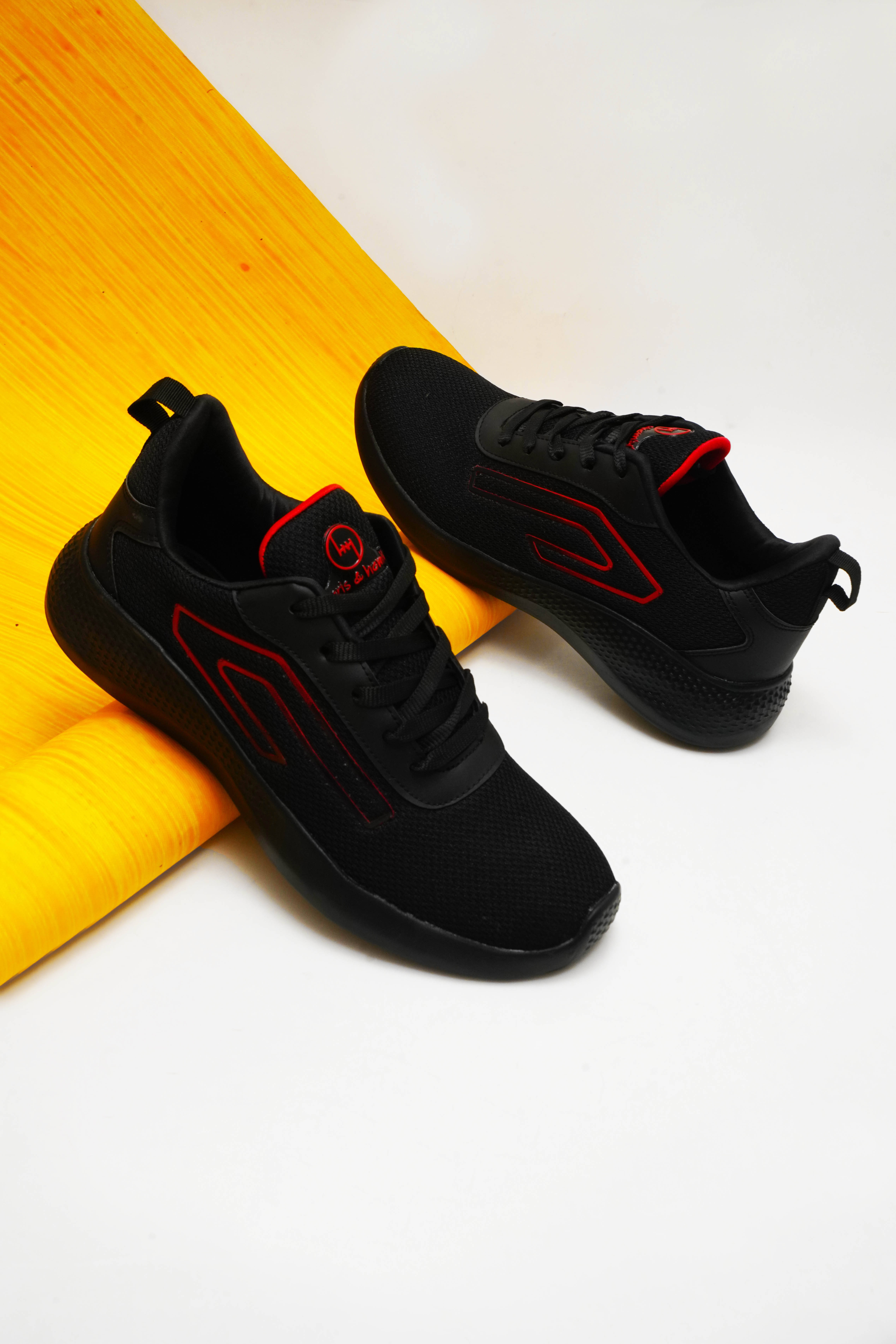 Heris & Hemly HNH-7013_Black Black Men's Sports Running Shoes Heris & Hemly HNH-7013_Black Black Men's Sports Running Shoes