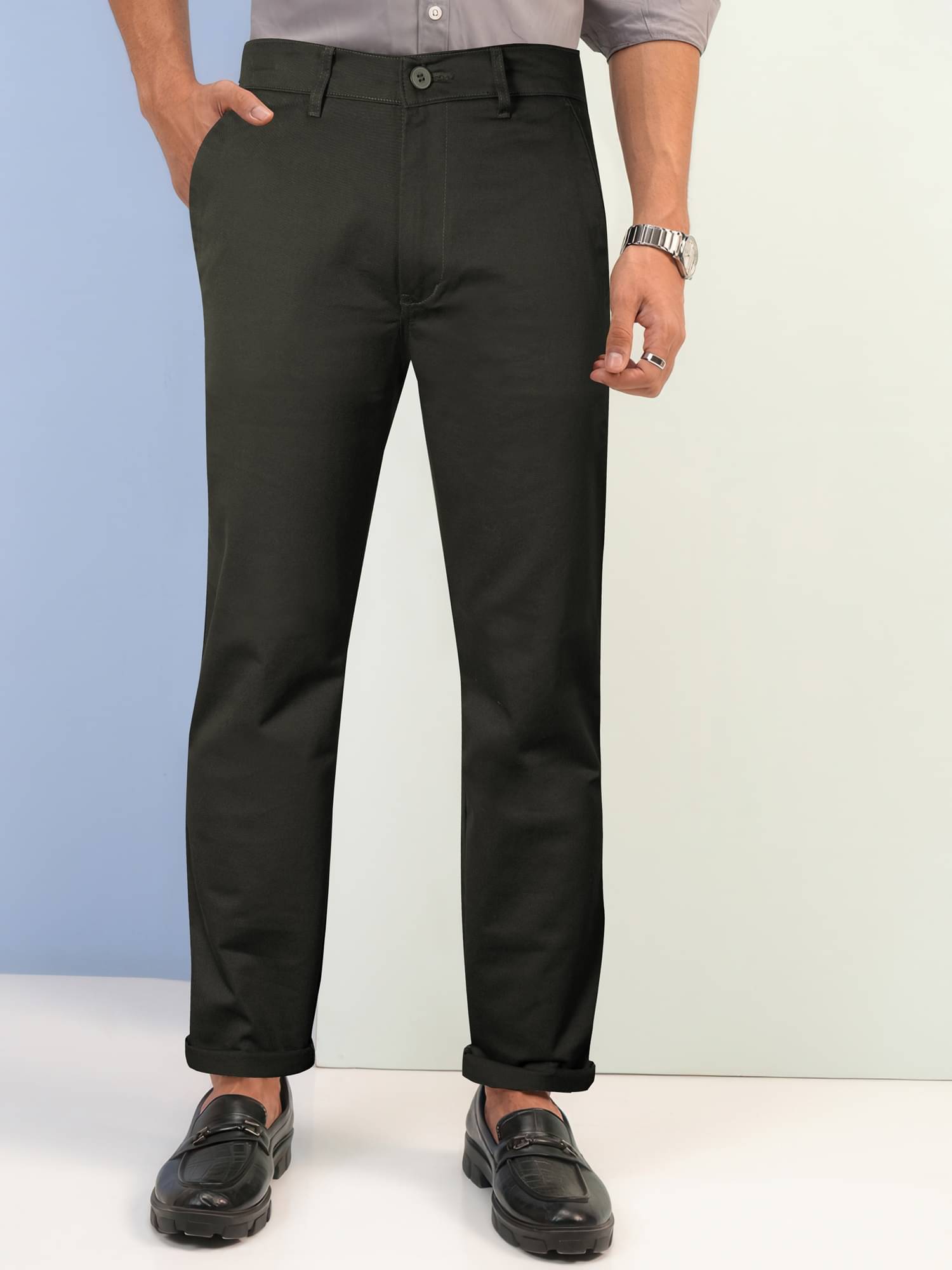     			JB JUST BLACK Regular Flat Men's Chinos - Green ( Pack of 1 )