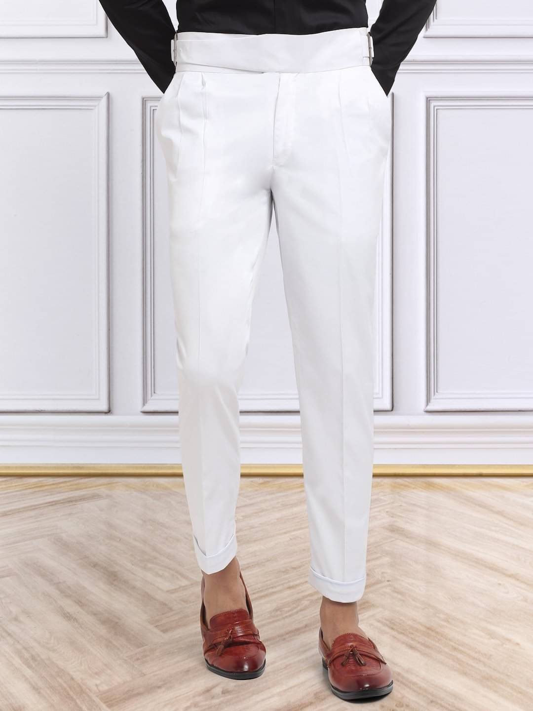     			Klotthe Slim Men's Formal Trouser - White ( Pack of 1 )