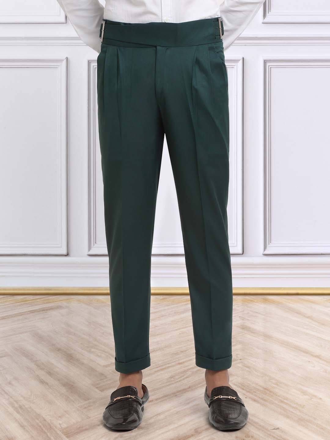     			Klotthe Slim Men's Formal Trouser - Dark Green ( Pack of 1 )