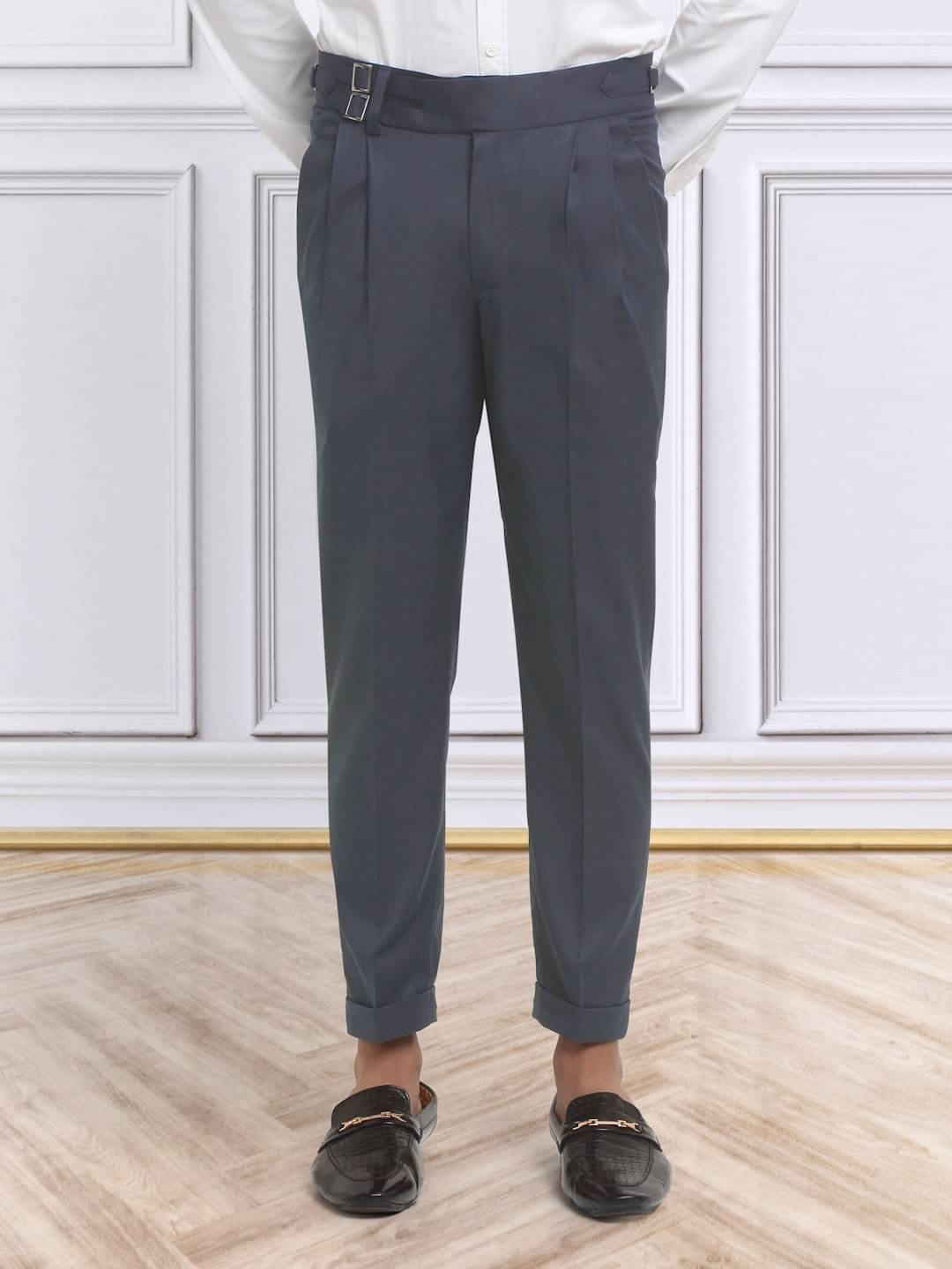     			Klotthe Slim Men's Formal Trouser - Light Blue ( Pack of 1 )