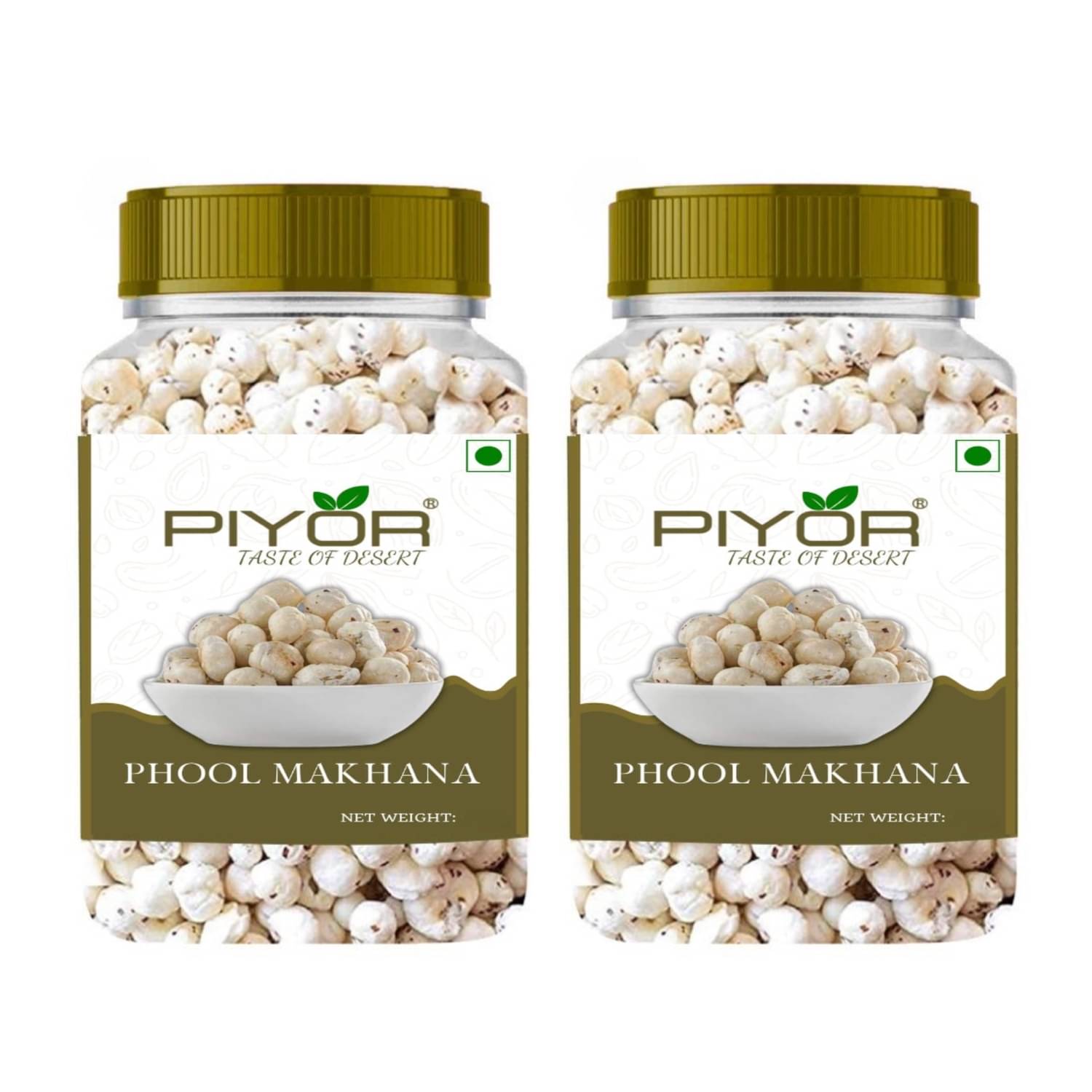 Piyor Lotus Seeds Pop /Gorgon Nut Puffed Kernel (Makhana) (Phool Makhana) 400g Pack of 2 Piyor Lotus Seeds Pop /Gorgon Nut Puffed Kernel (Makhana) (Phool Makhana) 400g Pack of 2