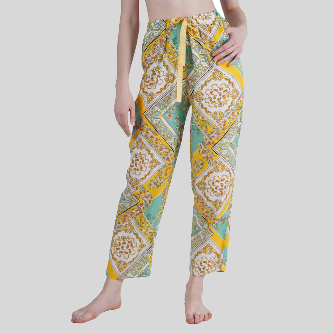     			STYLE SHOES Pack of 1 Rayon Straight Women's Casual Pants ( Multicolor )