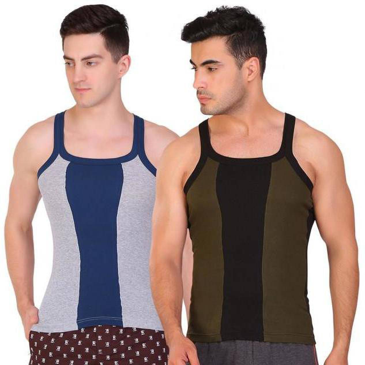 TT Pack of 2 Cotton Gym Vest For Men ( Multicolor )     			TT Pack of 2 Cotton Gym Vest For Men ( Multicolor )