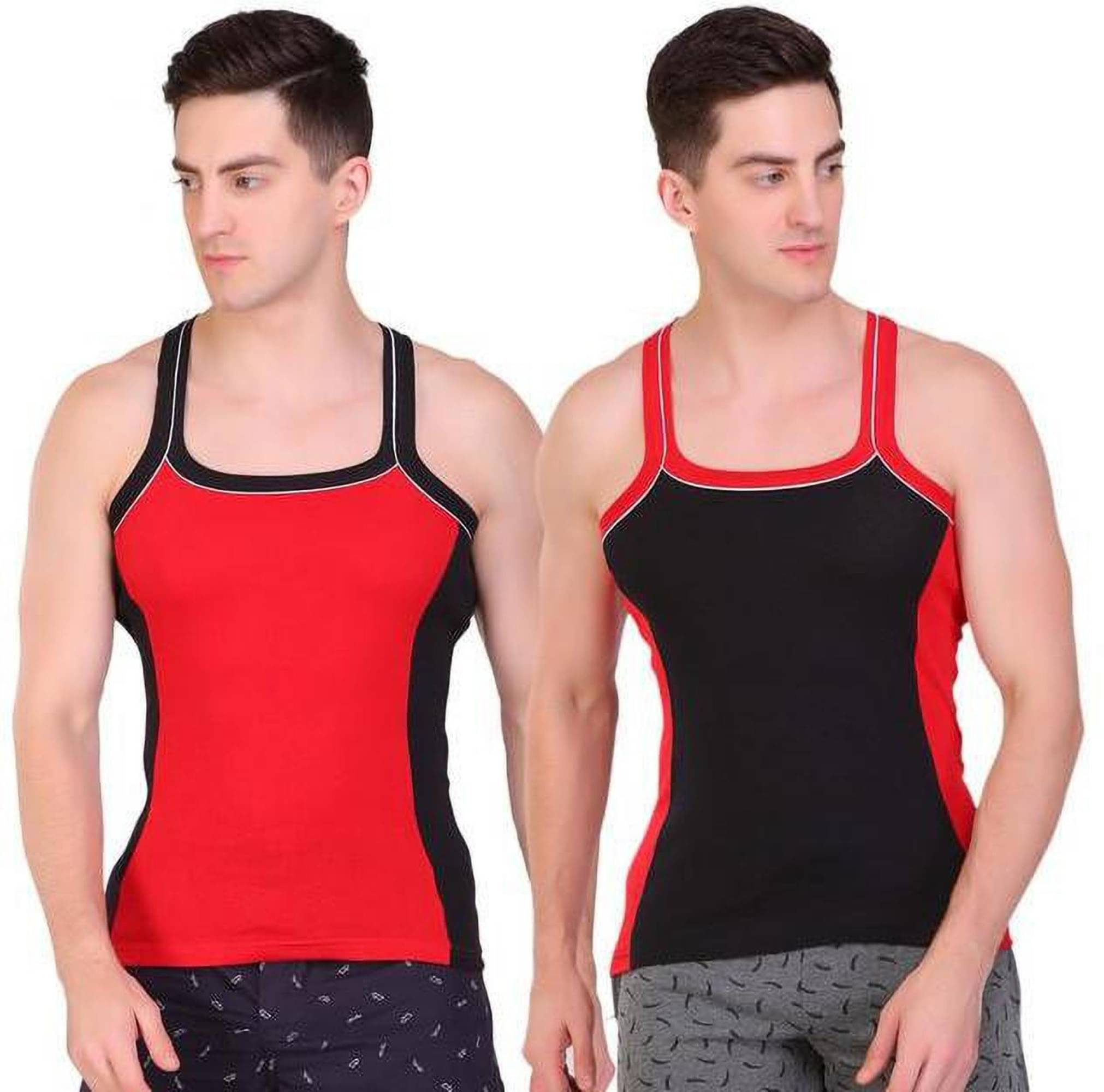 TT Pack of 2 Cotton Gym Vest For Men ( Black ) TT Pack of 2 Cotton Gym Vest For Men ( Black )