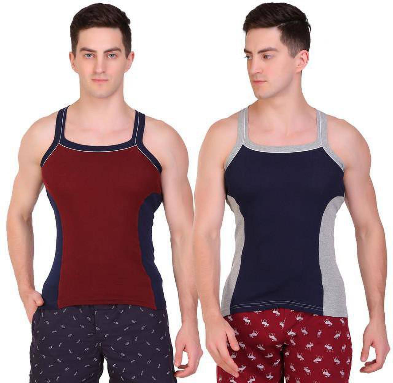 TT Pack of 2 Cotton Gym Vest For Men ( Maroon )     			TT Pack of 2 Cotton Gym Vest For Men ( Maroon )