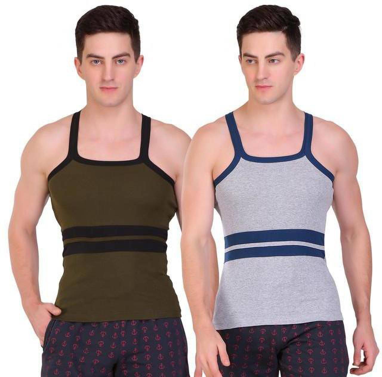     			TT Pack of 2 Cotton Gym Vest For Men ( Multicolor )
