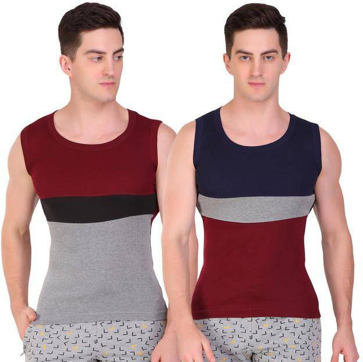 TT Pack of 2 Cotton Gym Vest For Men ( Blue ) TT Pack of 2 Cotton Gym Vest For Men ( Blue )