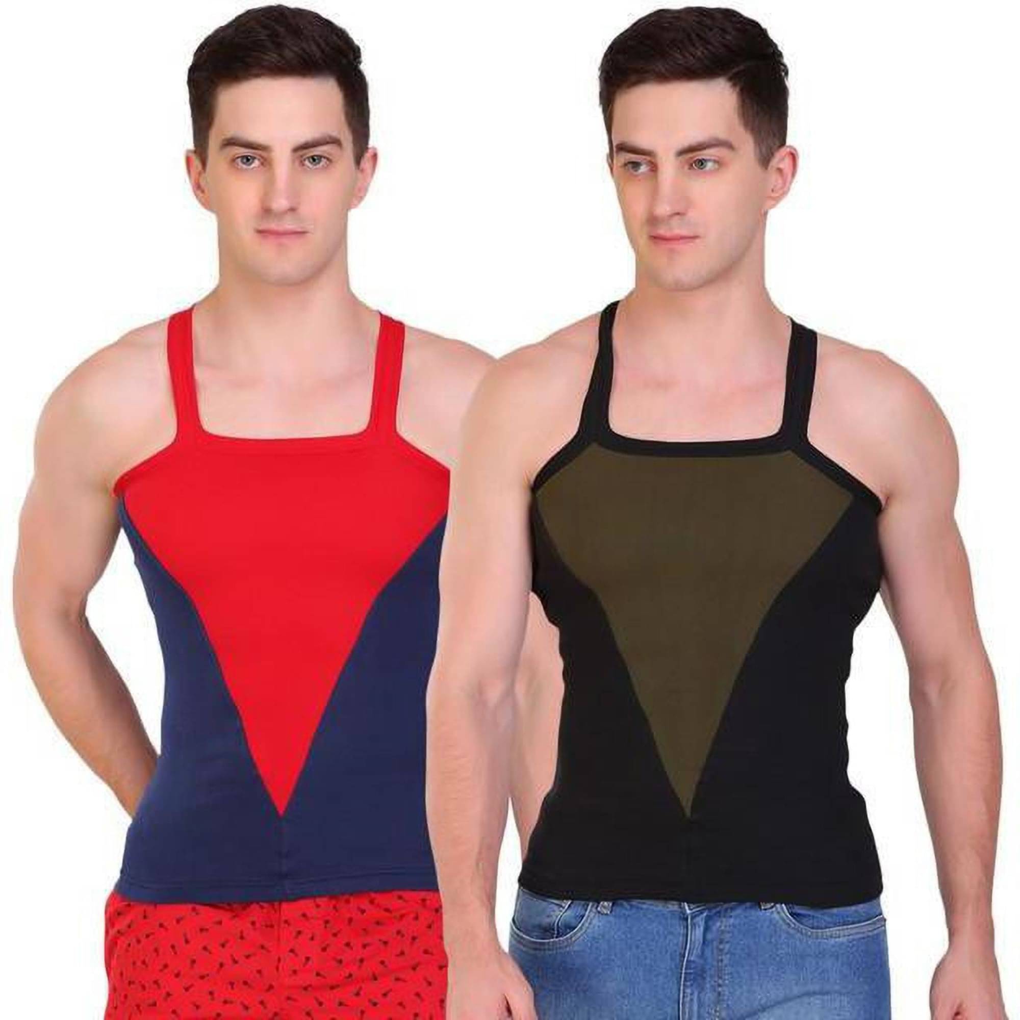 TT Pack of 2 Cotton Gym Vest For Men ( Black ) TT Pack of 2 Cotton Gym Vest For Men ( Black )