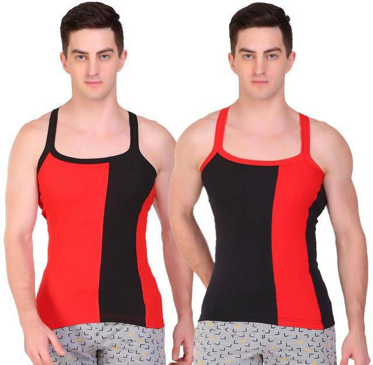 TT Pack of 2 Cotton Gym Vest For Men ( Black ) TT Pack of 2 Cotton Gym Vest For Men ( Black )